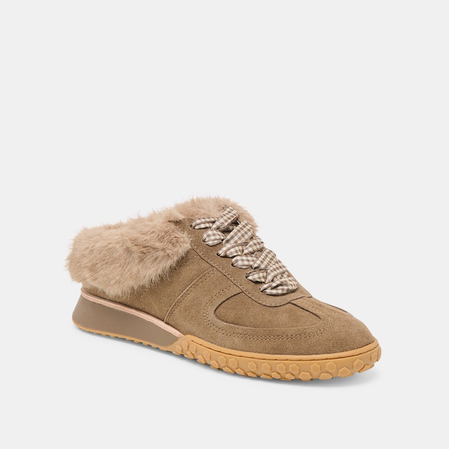 Izzey Plush Olive Suede Sneakers Dolce Vita us