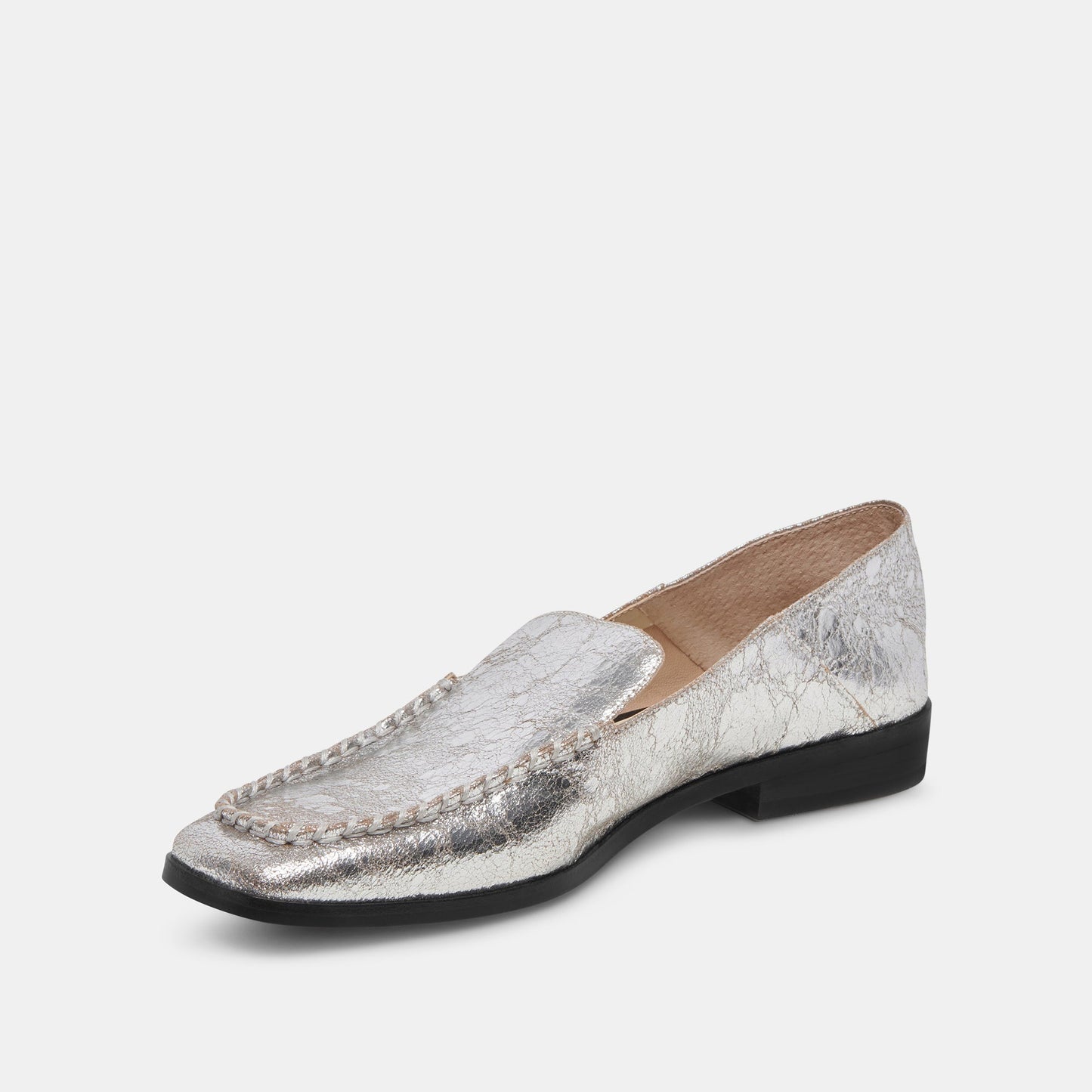Beny Flats Silver Distressed Leather | Silver Leather Flats for Women
 – Dolce Vita Dolce Vita New