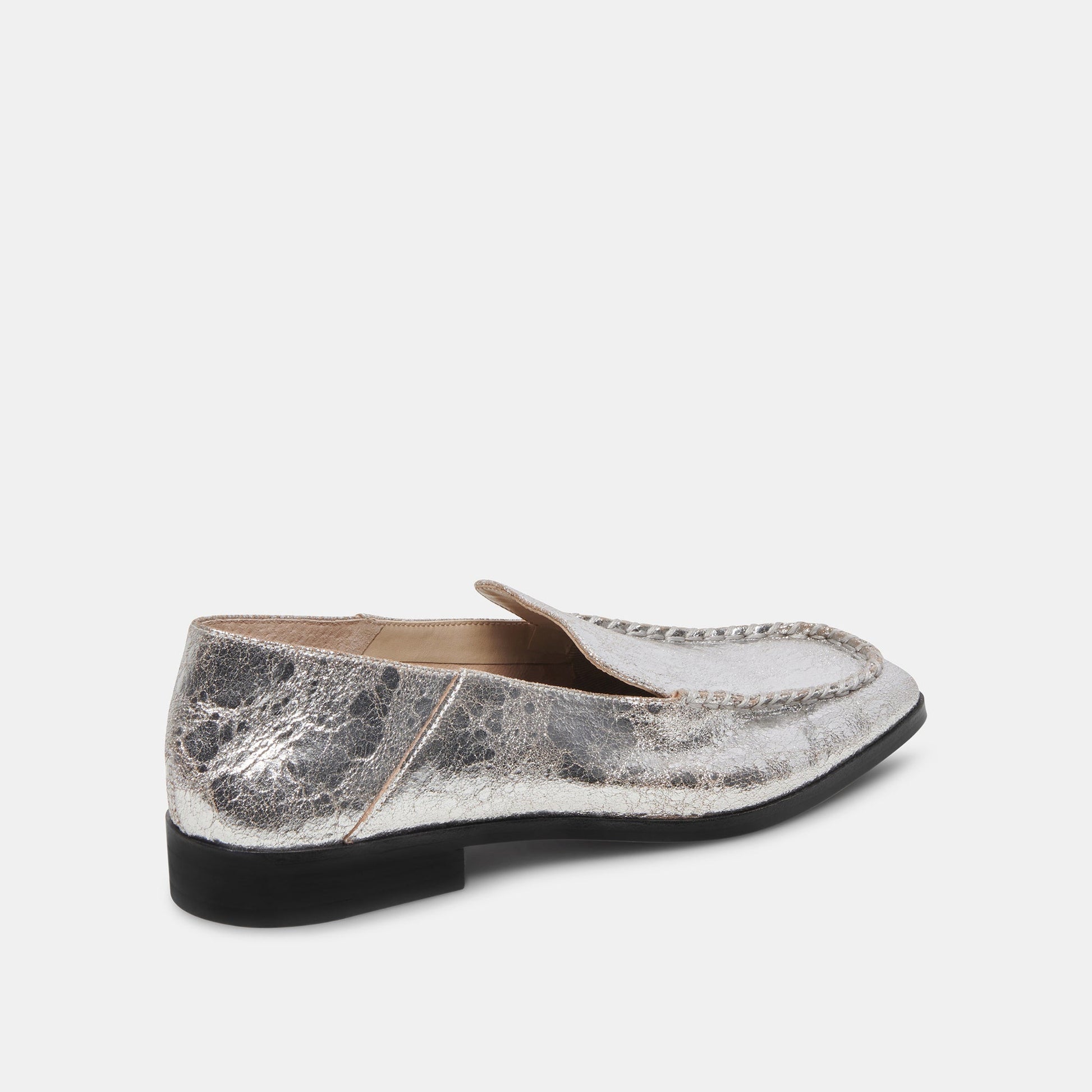 Beny Flats Silver Distressed Leather | Silver Leather Flats for Women
 – Dolce Vita Dolce Vita New