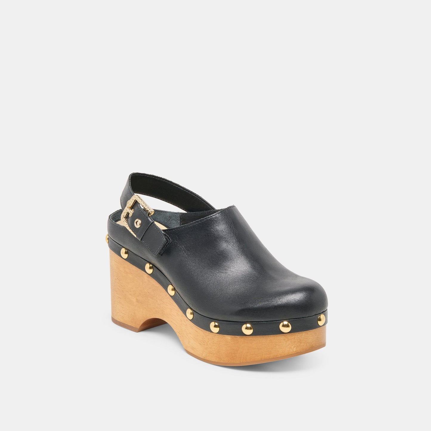 Adelan Black Leather Clogs Dolce Vita Sale