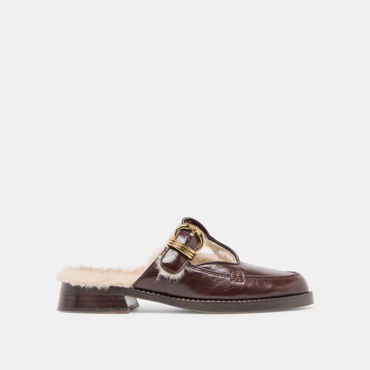Harlah Plush Chocolate Leather Flats Dolce Vita Outlet