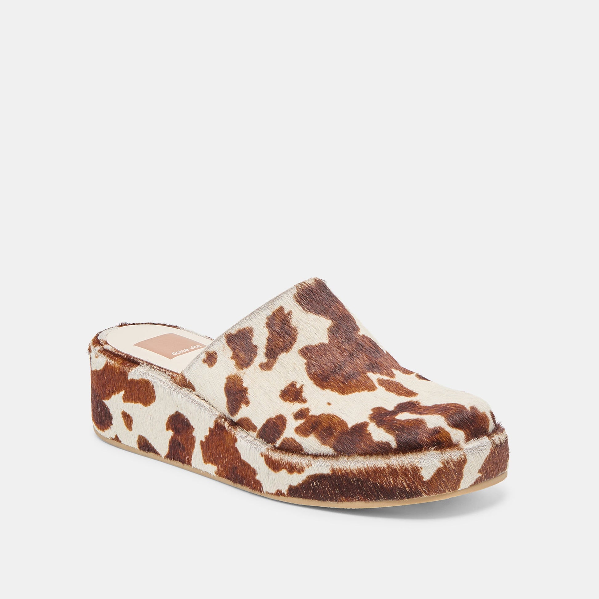 Rosita Cocoa Taurus Calf Hair Flats Dolce Vita Outlet