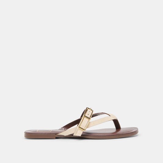 Piers Beige Croco Embossed Leather Sandals Dolce Vita On sale