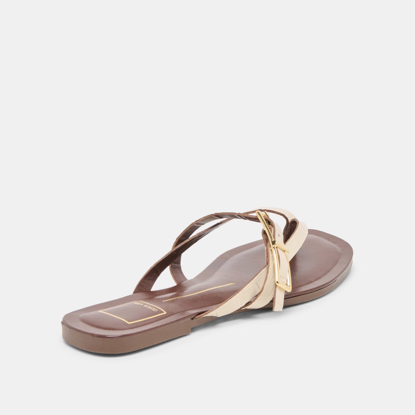 Piers Beige Croco Embossed Leather Sandals Dolce Vita On sale