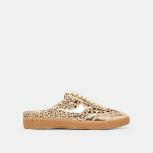 Notice Slide Gold Woven Stella Sneakers Dolce Vita us