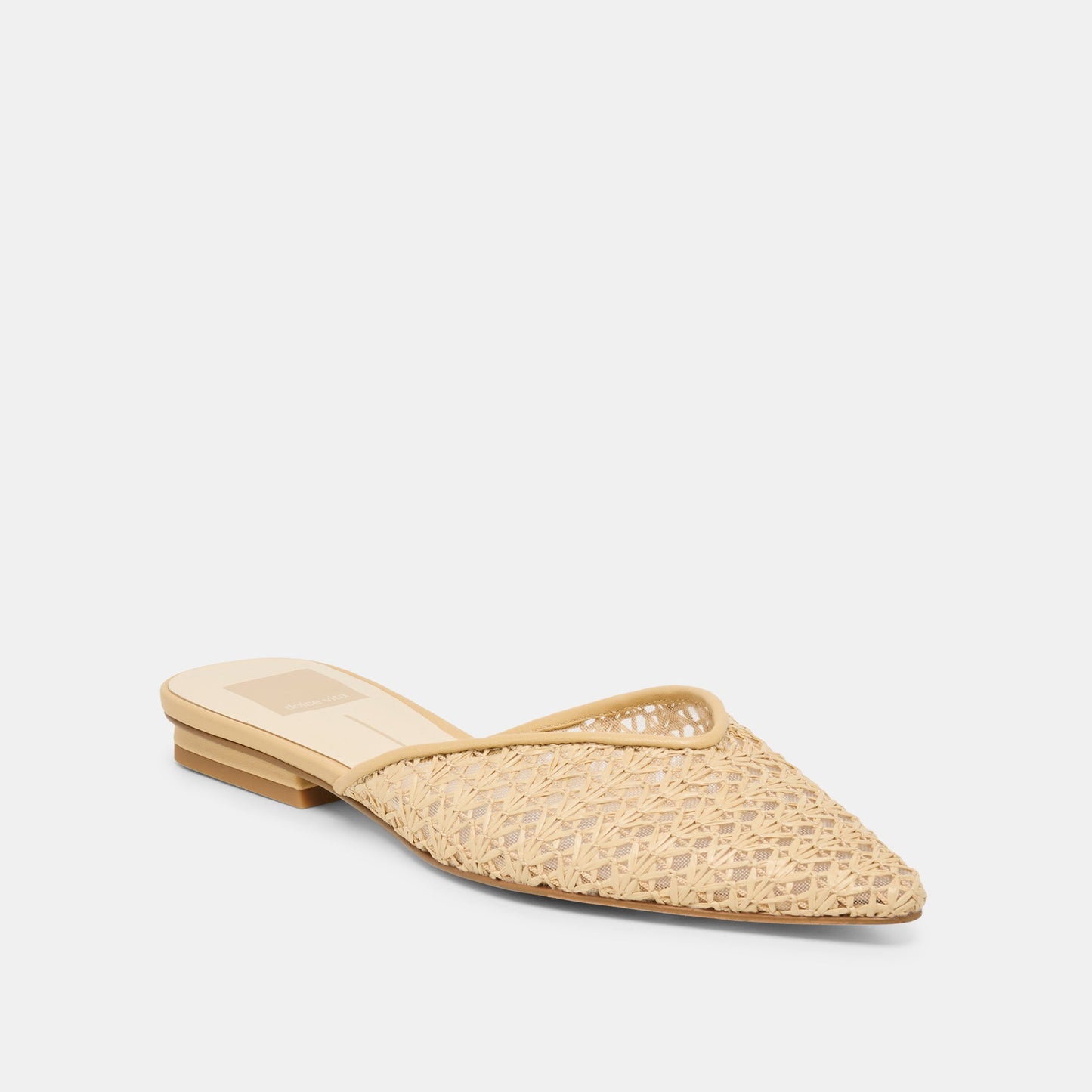 Elm Natural Cross Hatch Raffia Flats Dolce Vita Outlet