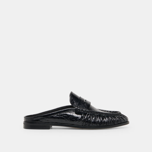 BETZY Midnight Crinkle Patent Closed-Toe Slip-On Loafers Dolce Vita Discount