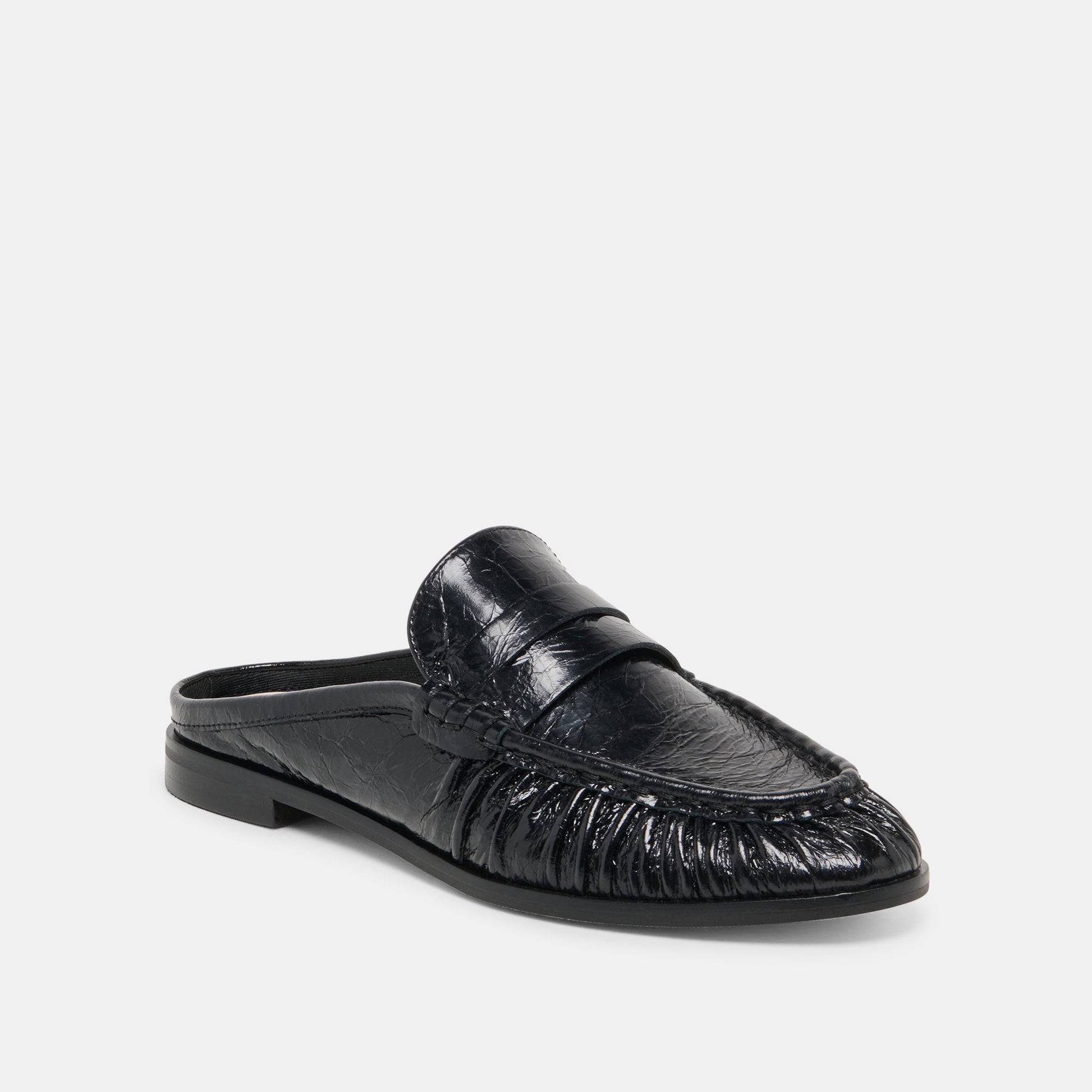 BETZY Midnight Crinkle Patent Closed-Toe Slip-On Loafers Dolce Vita Discount
