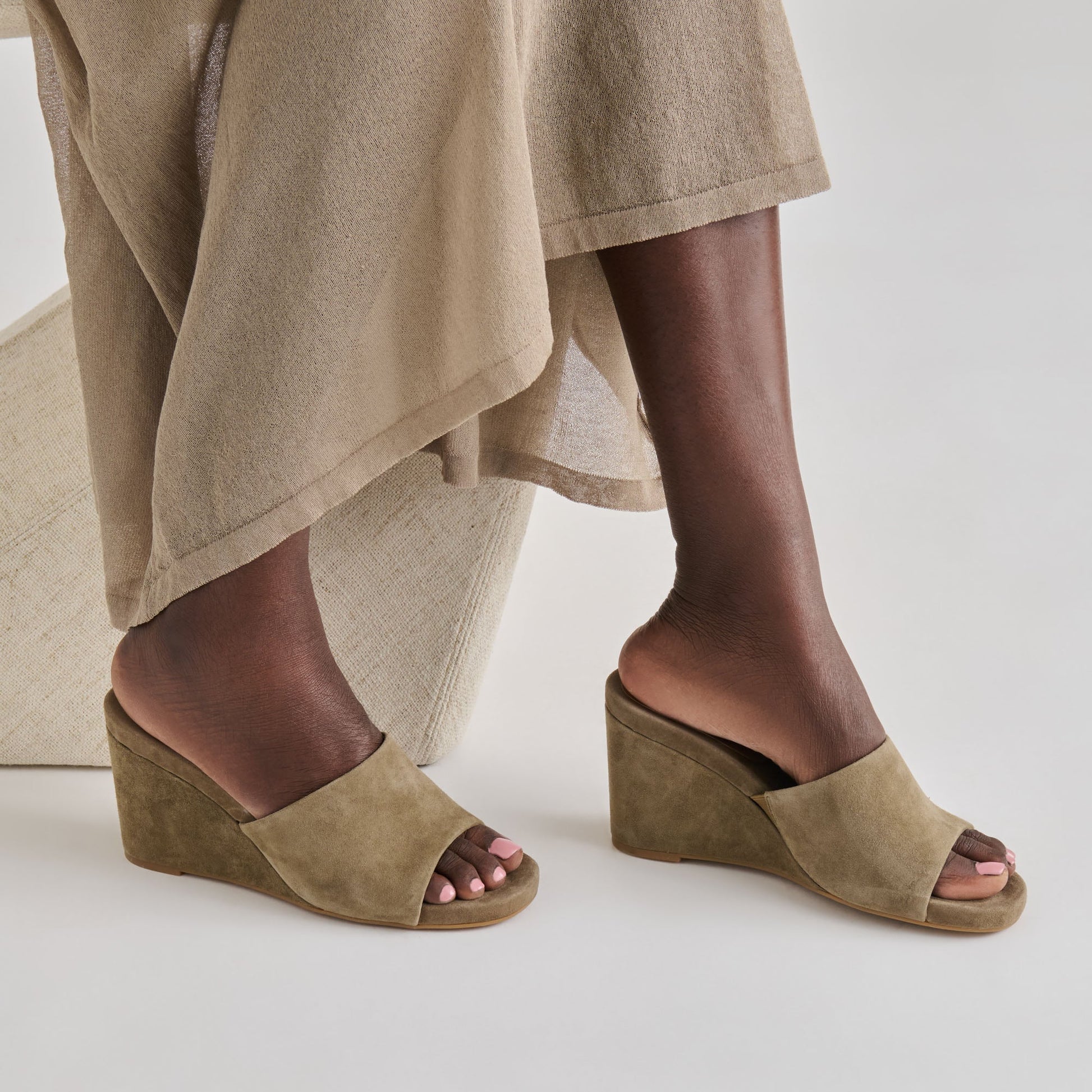 Holta Olive Suede Wedges Dolce Vita Sale