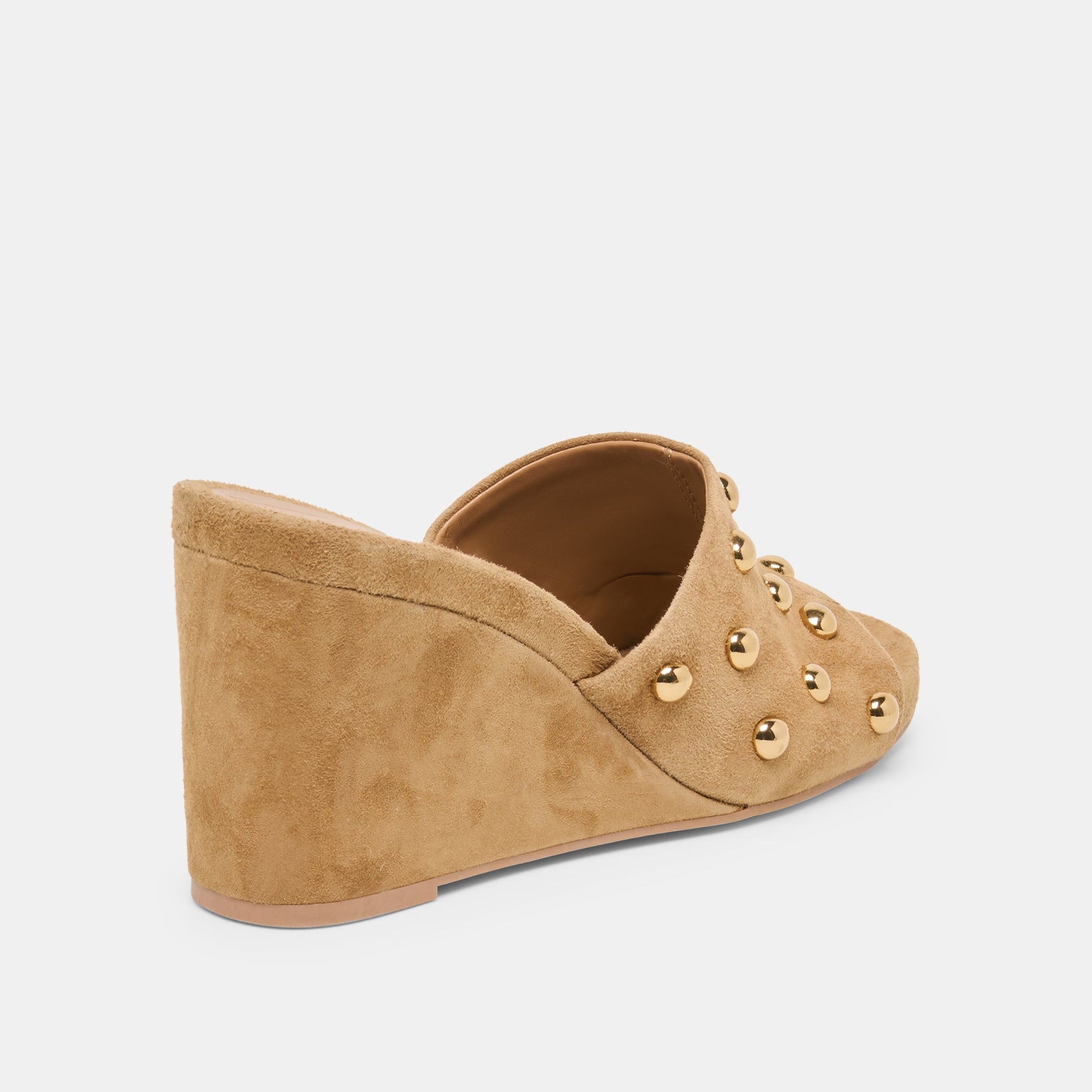 Holta Stud Lt Brown Suede Wedges Dolce Vita New