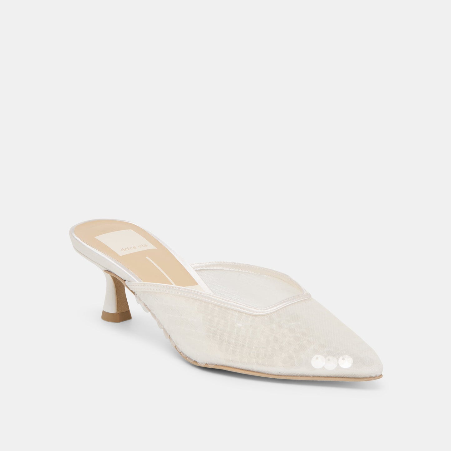 Cleo Ivory Sequin Heels Dolce Vita New