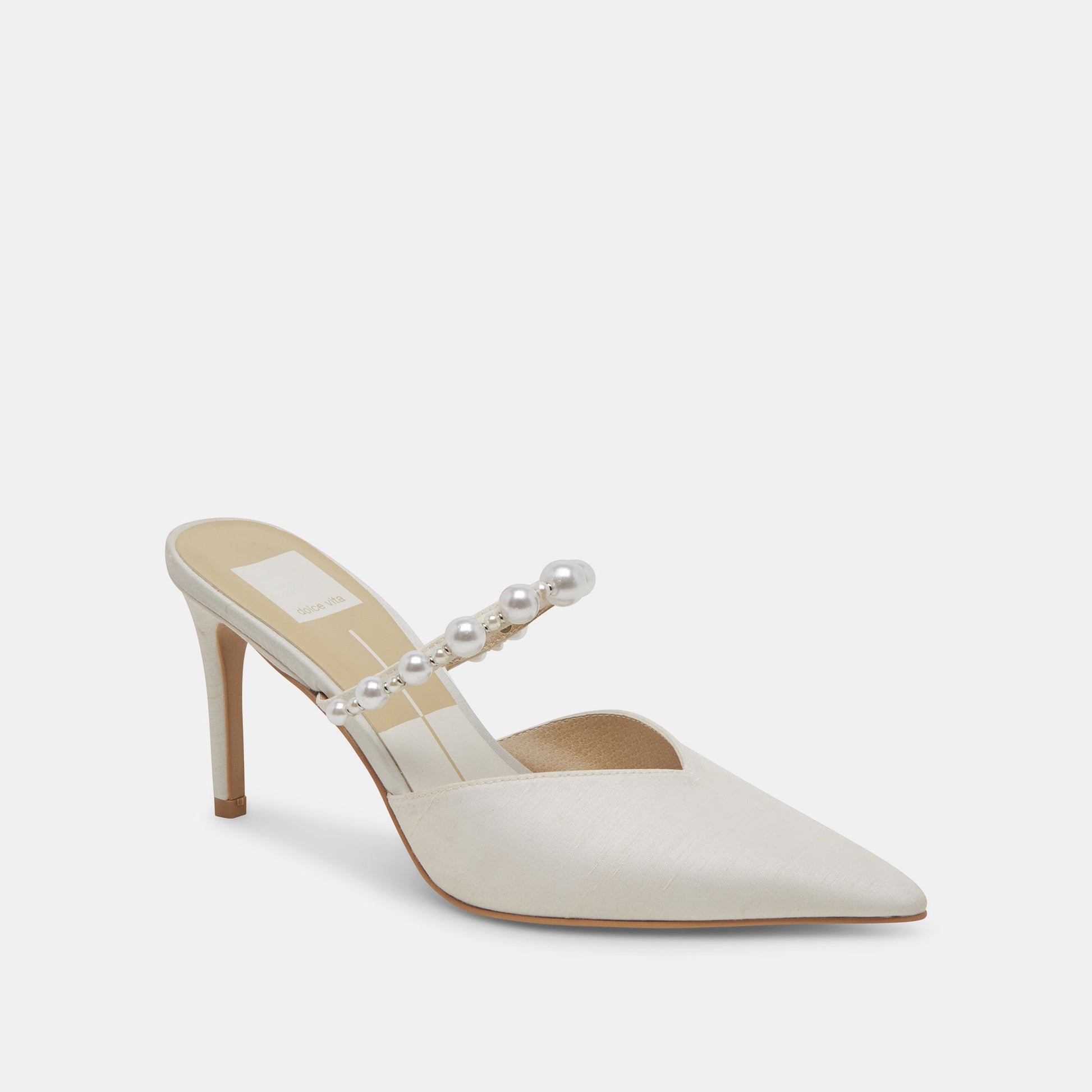 KANIKA Pearl Heels Vanilla Silk | Vanilla Silk Pearl Tapered Heels
 – Dolce Vita Dolce Vita On sale