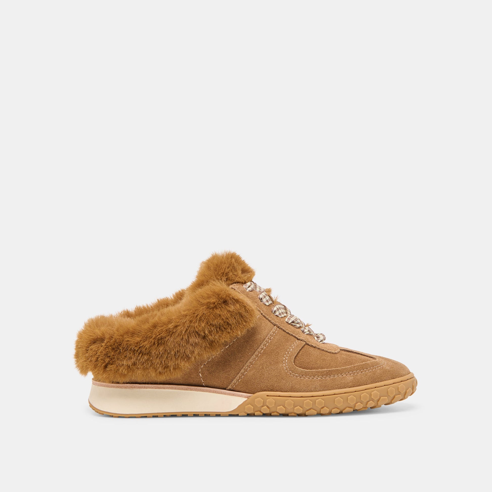 Izzey Plush Lt Brown Suede Sneakers Dolce Vita us