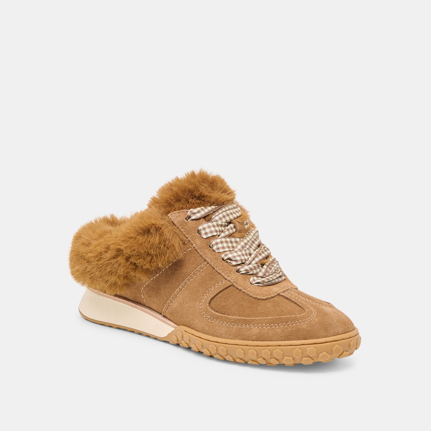 Izzey Plush Lt Brown Suede Sneakers Dolce Vita us