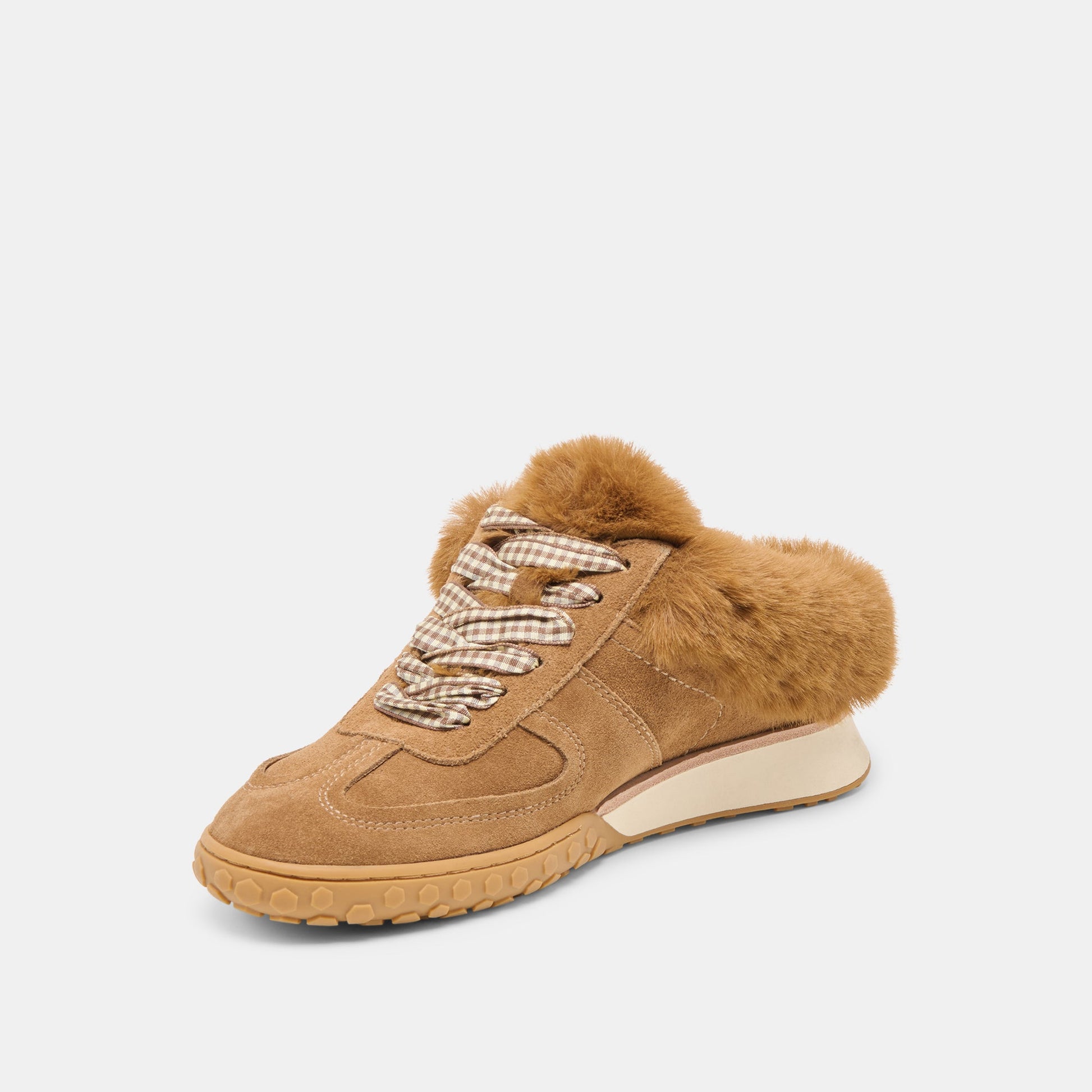 Izzey Plush Lt Brown Suede Sneakers Dolce Vita us