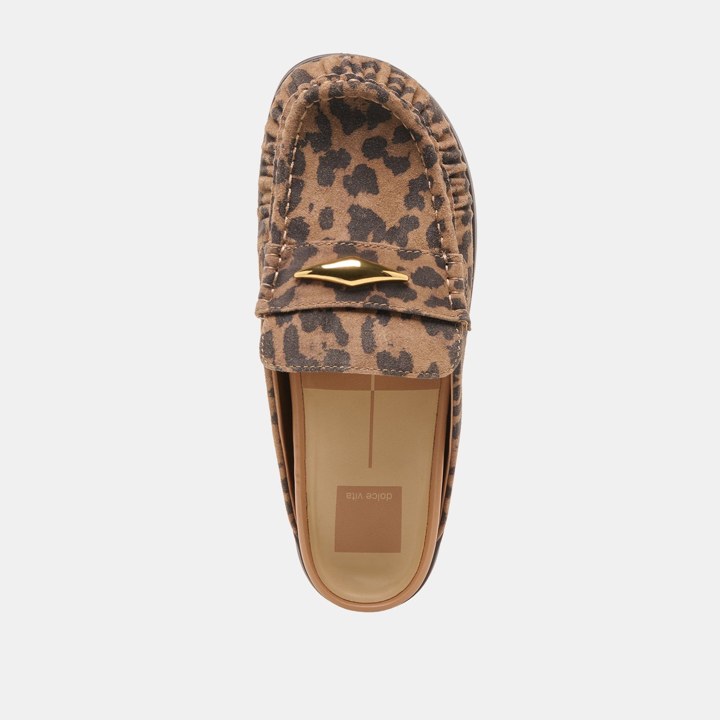Jodero Brown Leopard Printed Suede Flats Dolce Vita New
