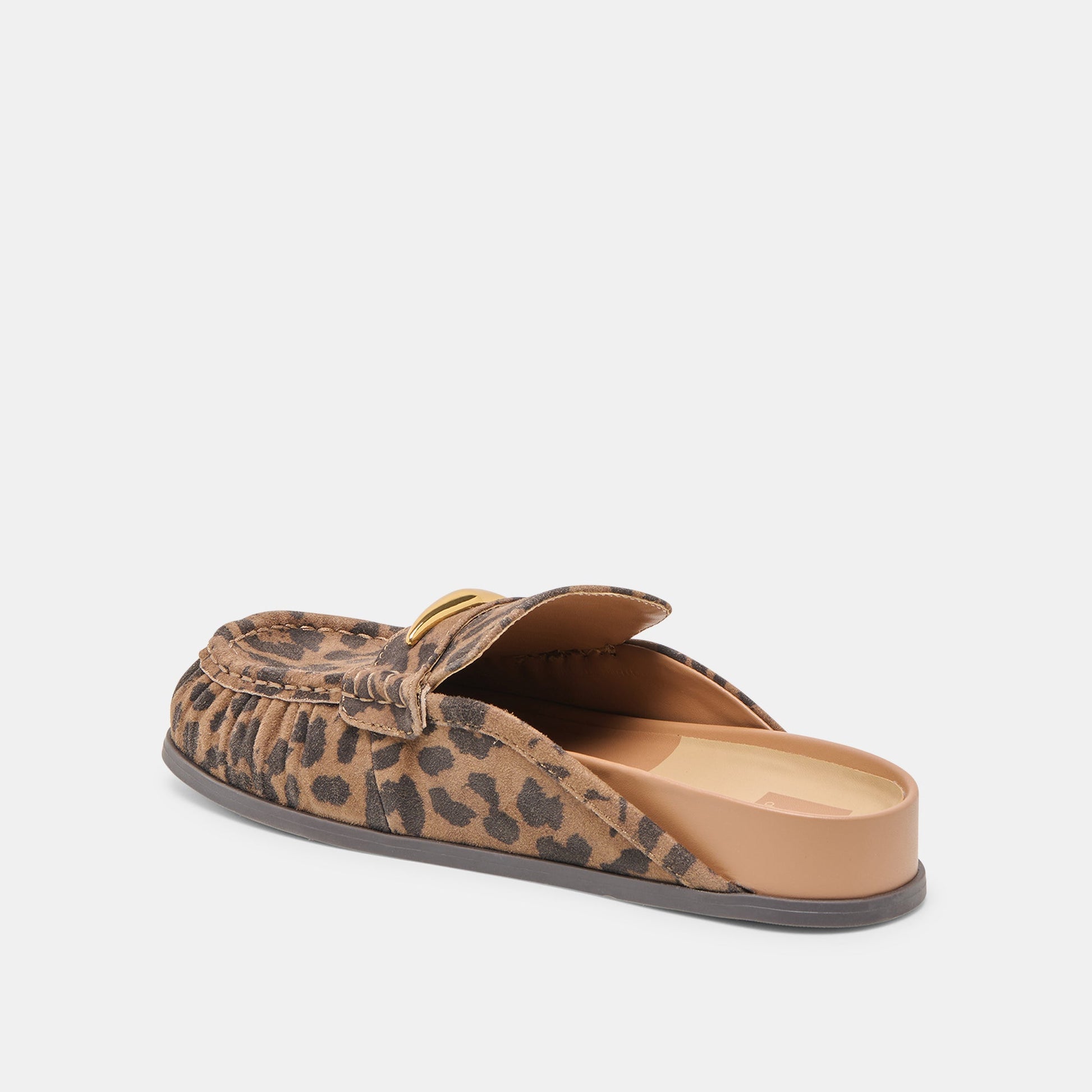 Jodero Brown Leopard Printed Suede Flats Dolce Vita New