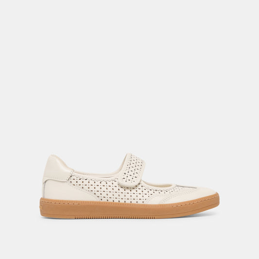 Nanet White Perforated Leather Sneakers Dolce Vita For sale