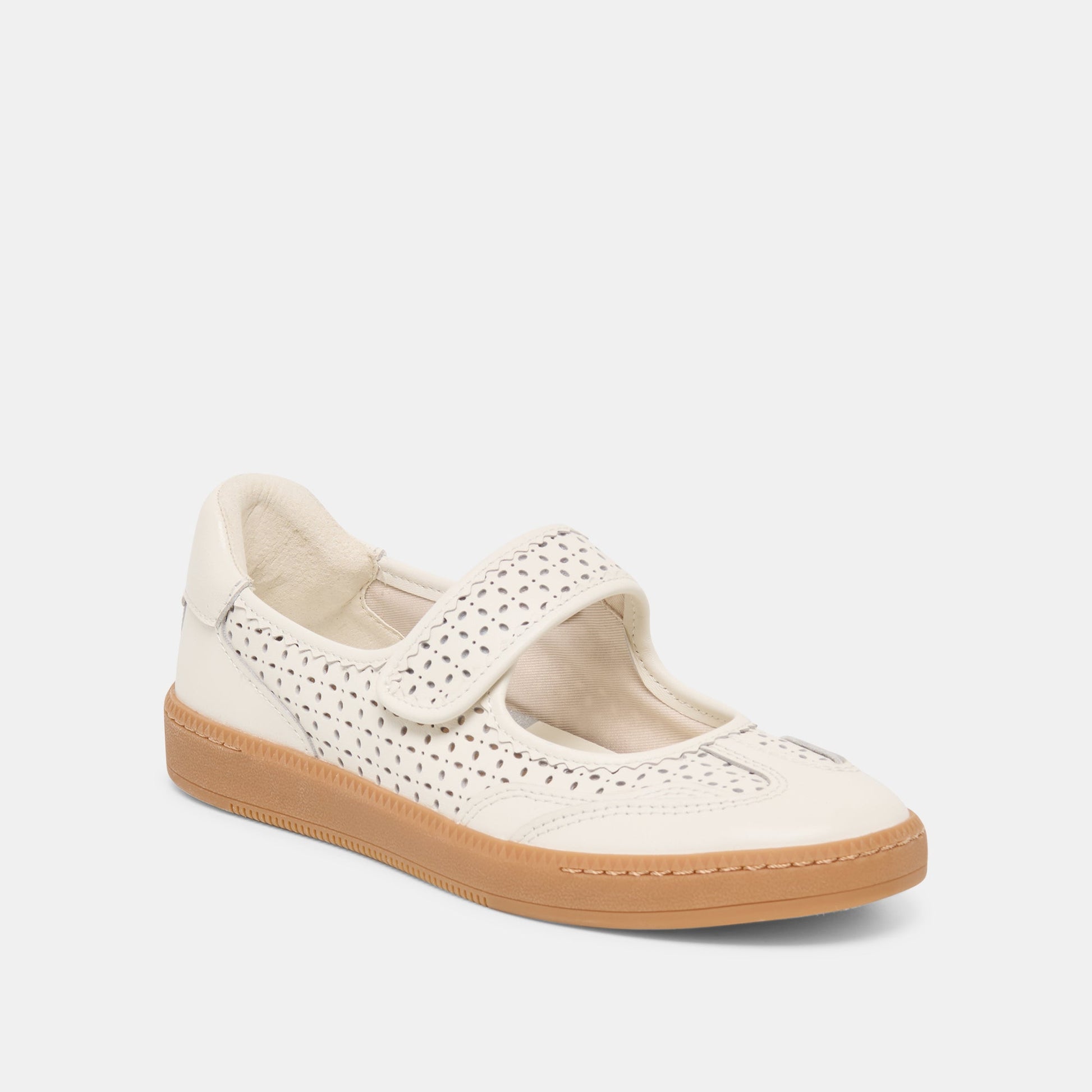 Nanet White Perforated Leather Sneakers Dolce Vita For sale
