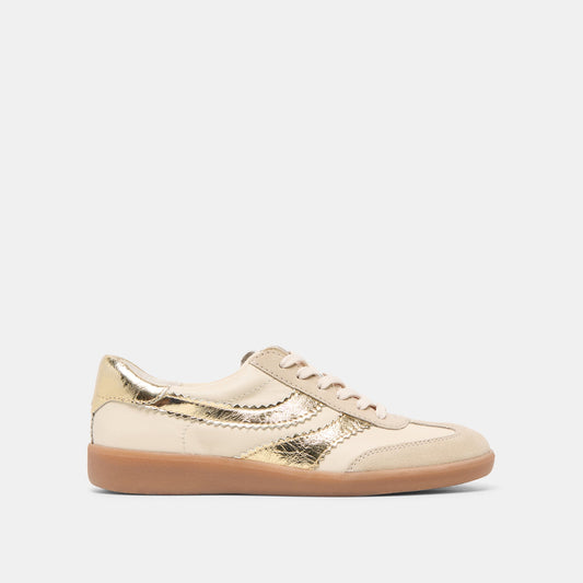 Merit White Gold Leather Sneakers Dolce Vita us