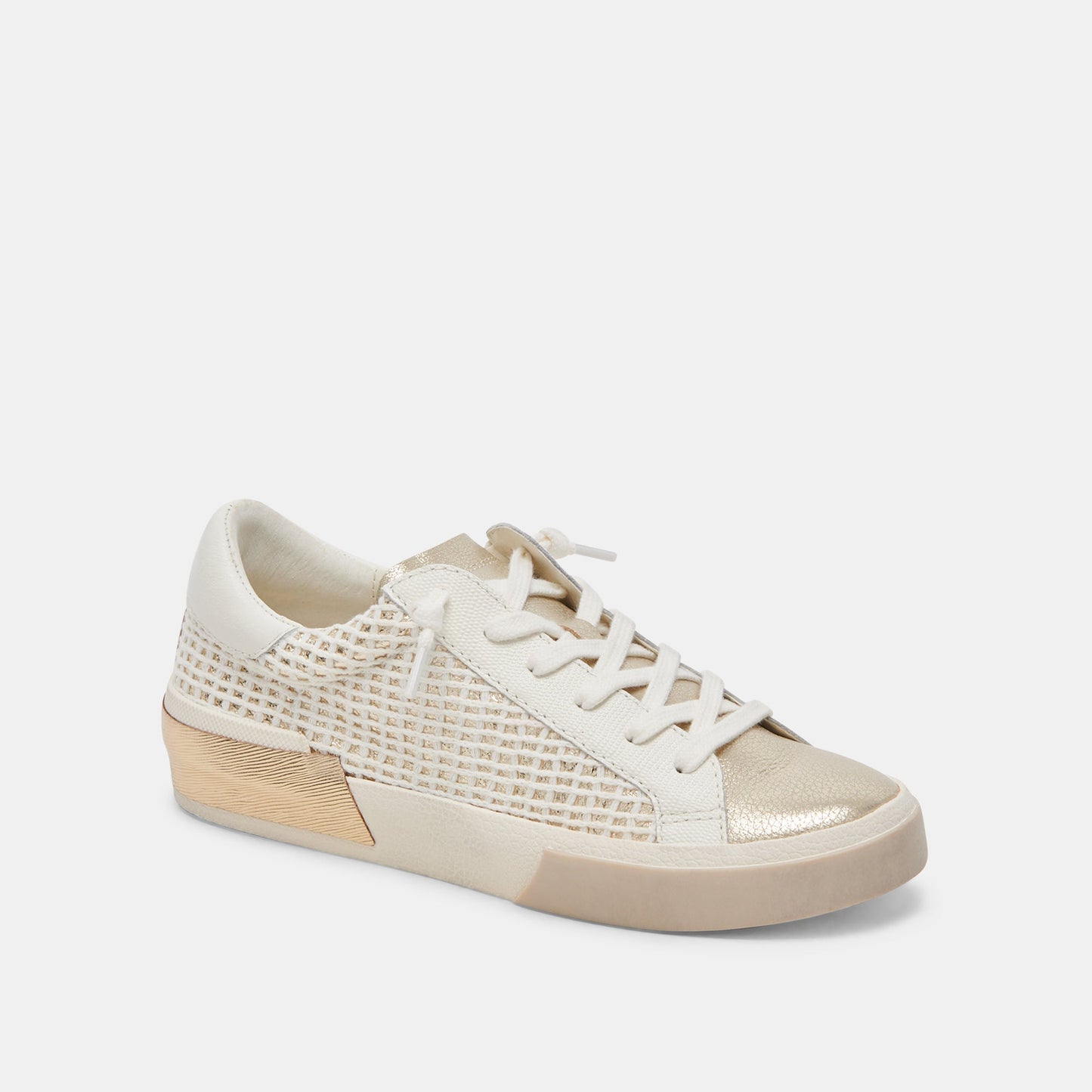 Zina Bone Gold Woven Wide Sneakers Dolce Vita Online