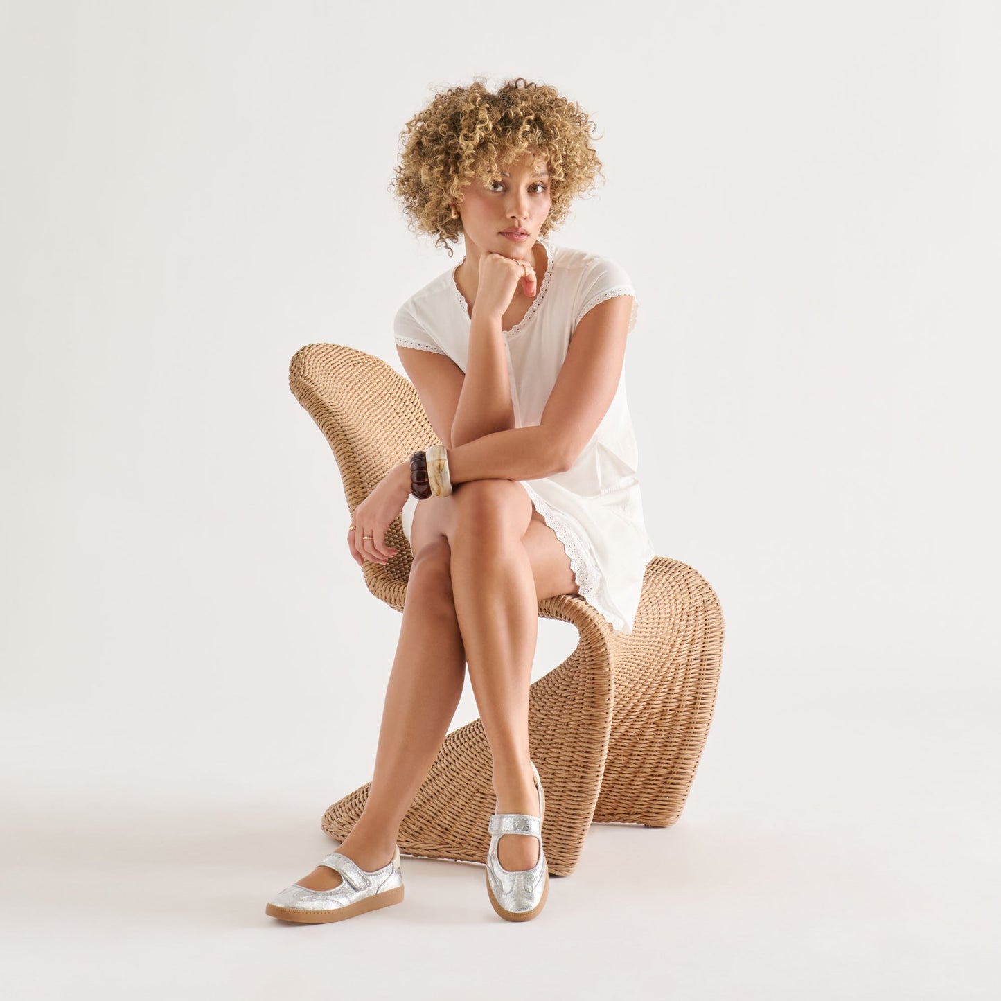Nanet Silver Leather Sneakers Dolce Vita Sale