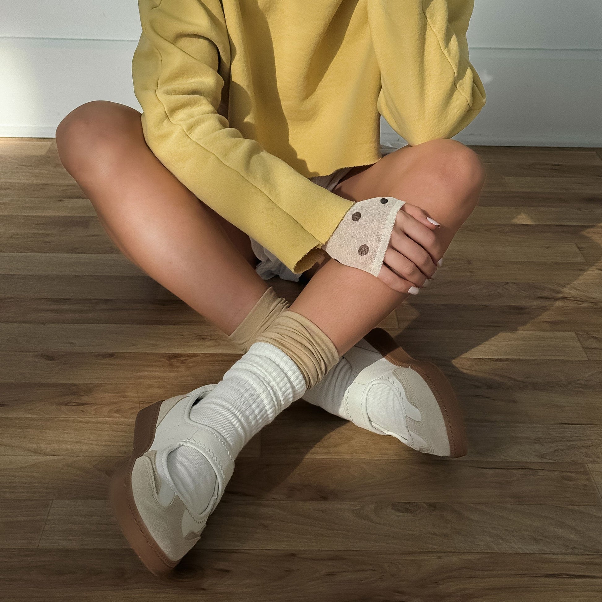 Nanet Ivory Multi Leather Sneakers Dolce Vita Outlet