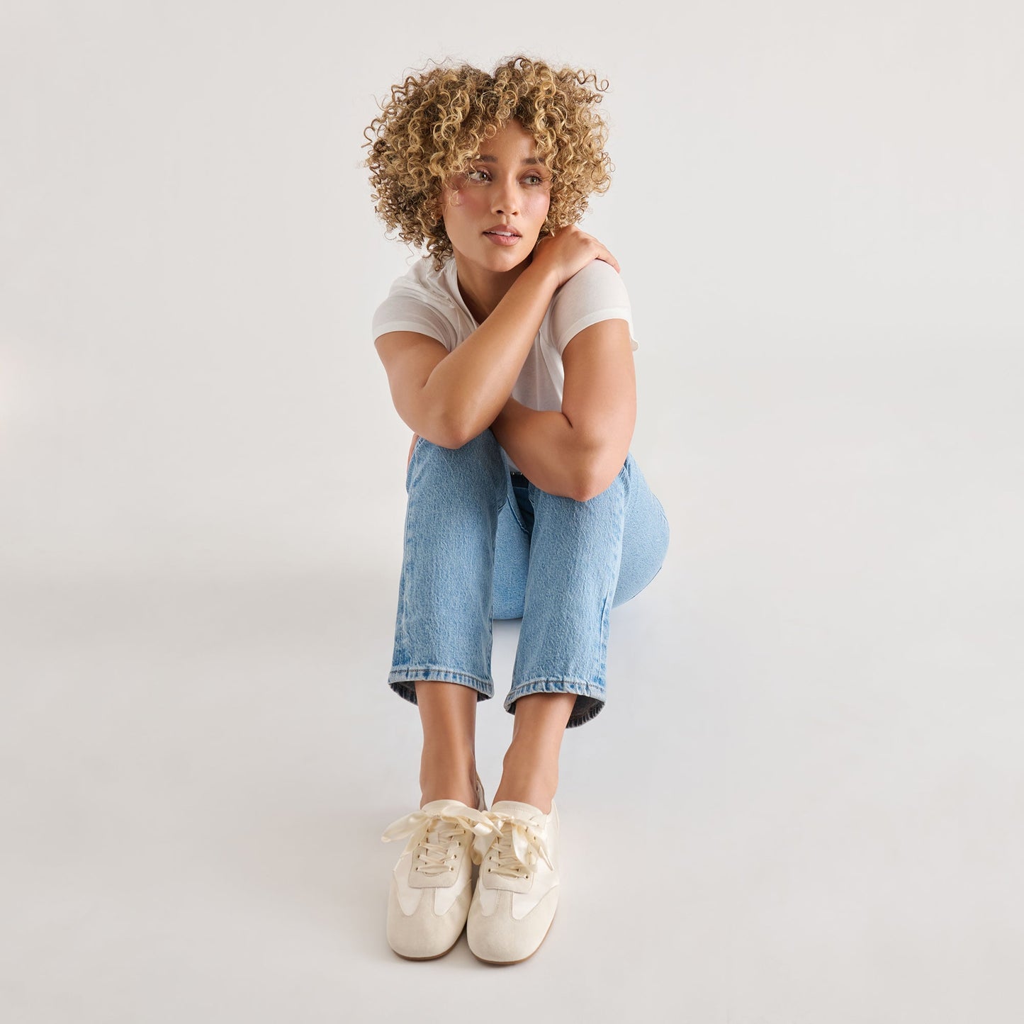 Itzy Vanilla Satin Sneakers Dolce Vita For sale