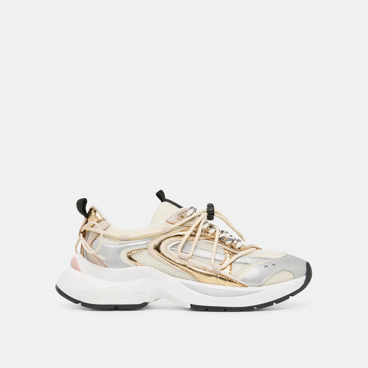 Selmar Silver Gold Leather Sneakers Dolce Vita New