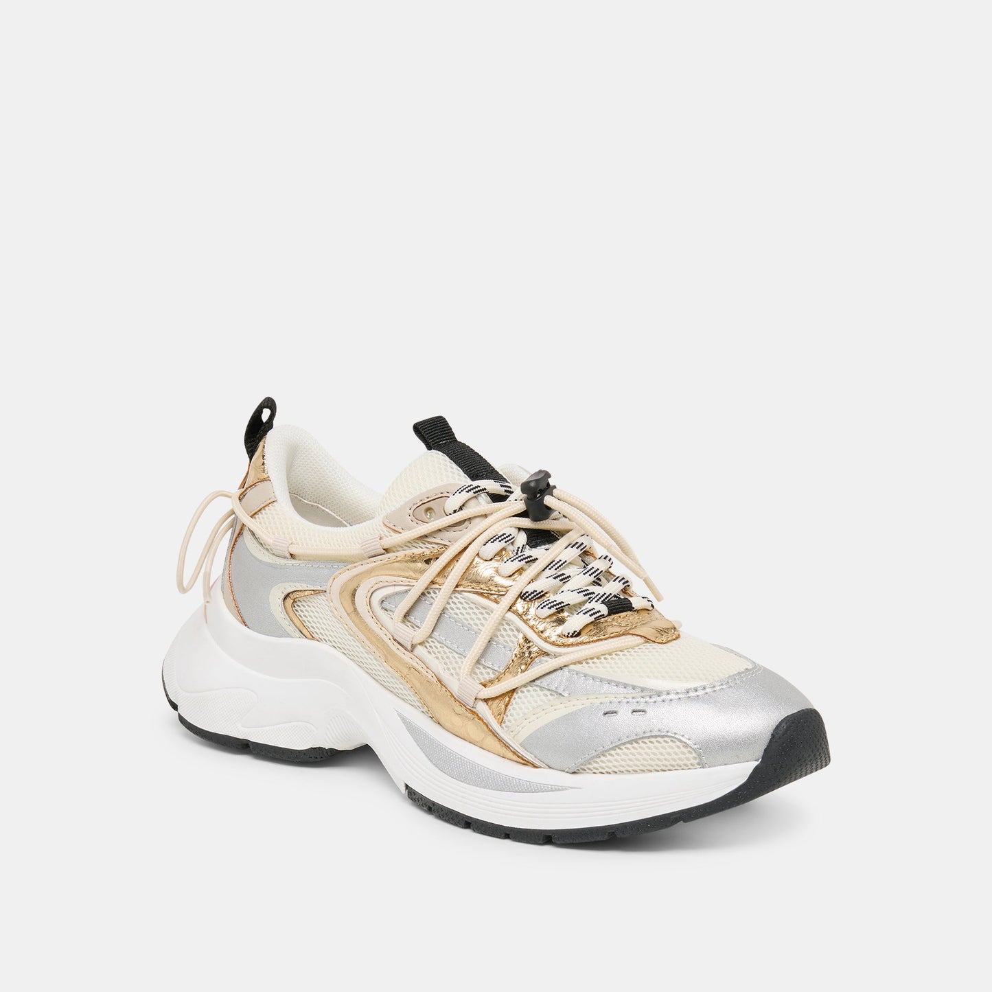 Selmar Silver Gold Leather Sneakers Dolce Vita New