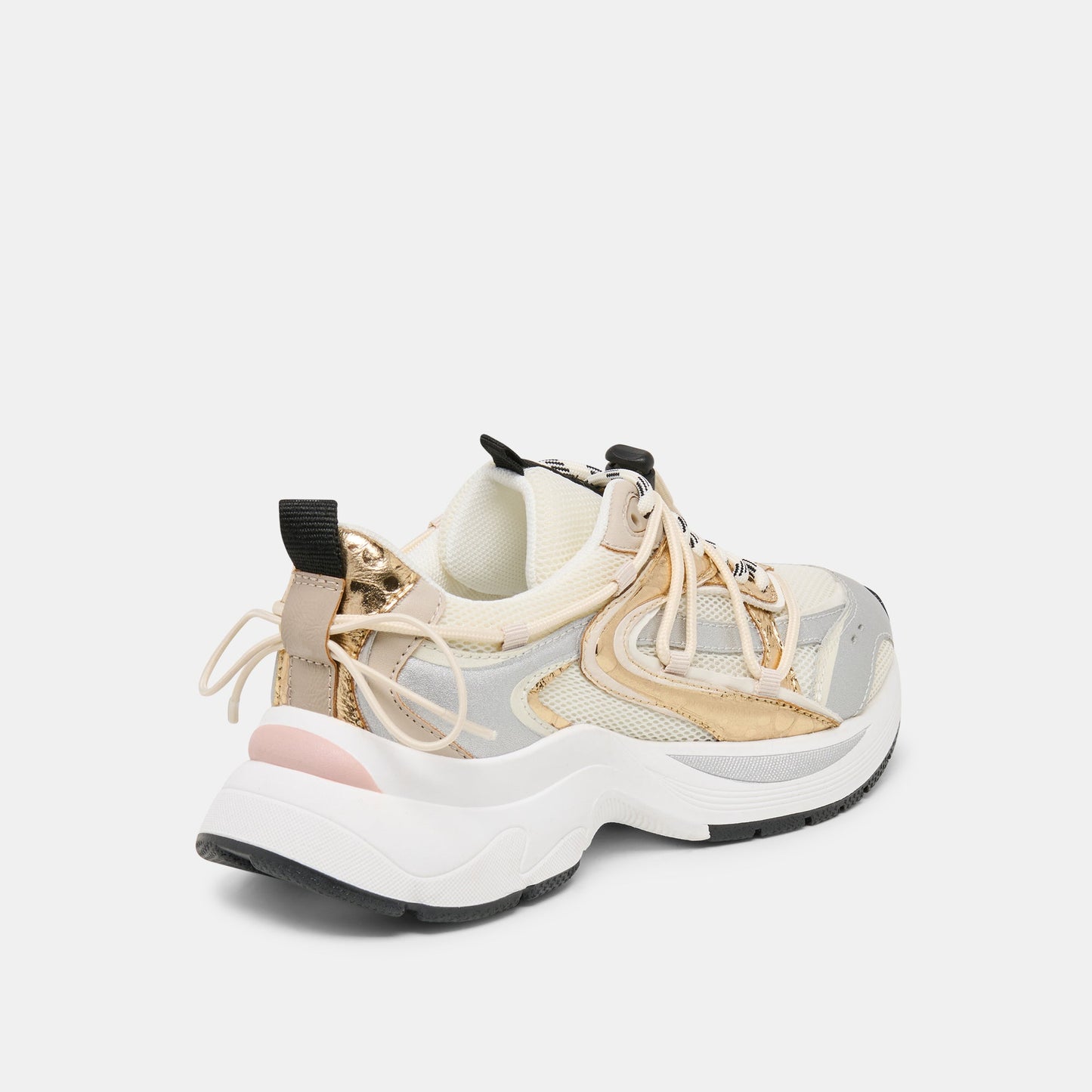 Selmar Silver Gold Leather Sneakers Dolce Vita New