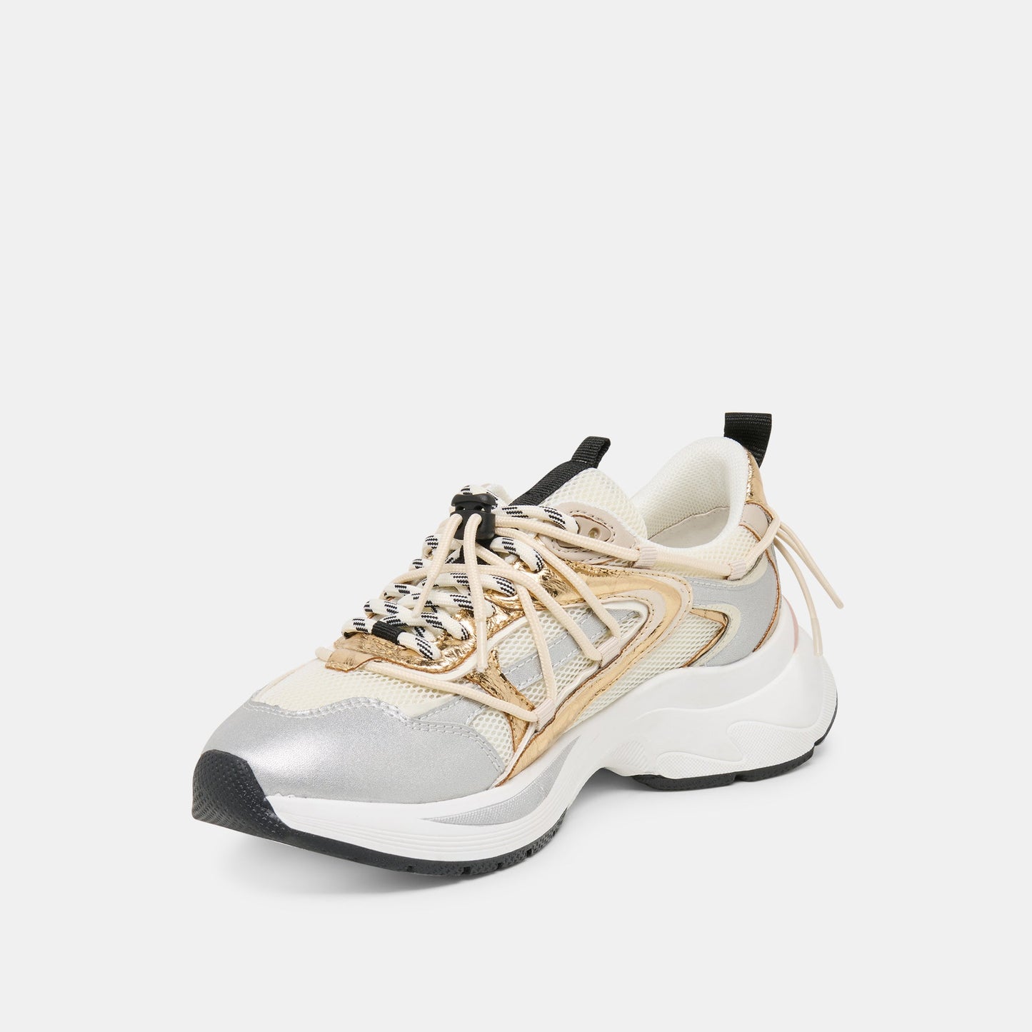 Selmar Silver Gold Leather Sneakers Dolce Vita New
