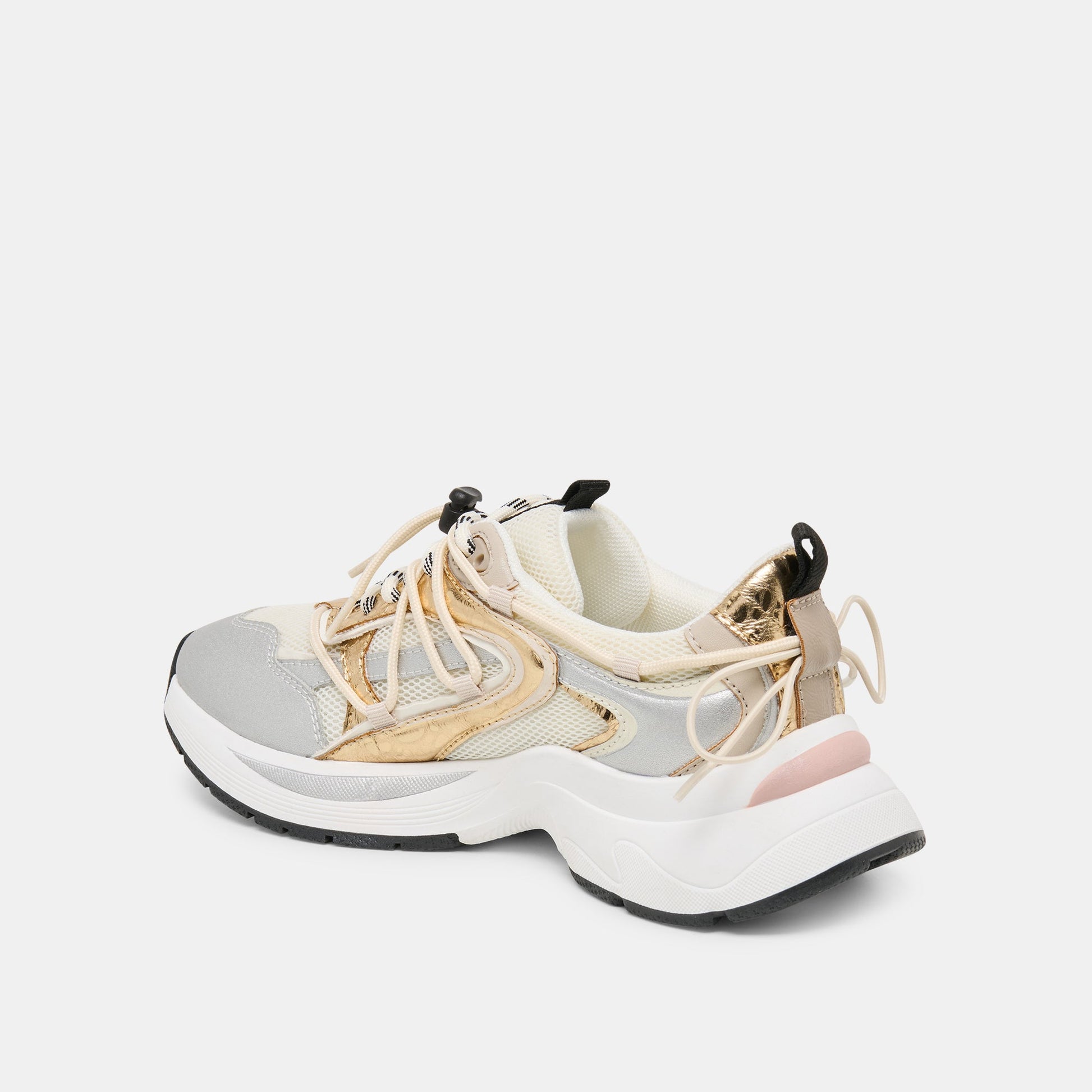 Selmar Silver Gold Leather Sneakers Dolce Vita New