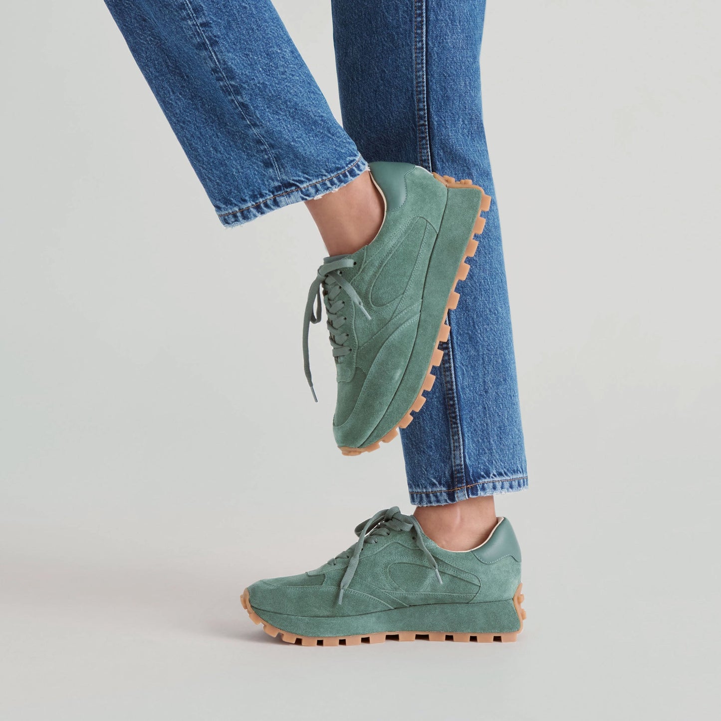 Tricia Dk Green Suede Sneakers Dolce Vita New