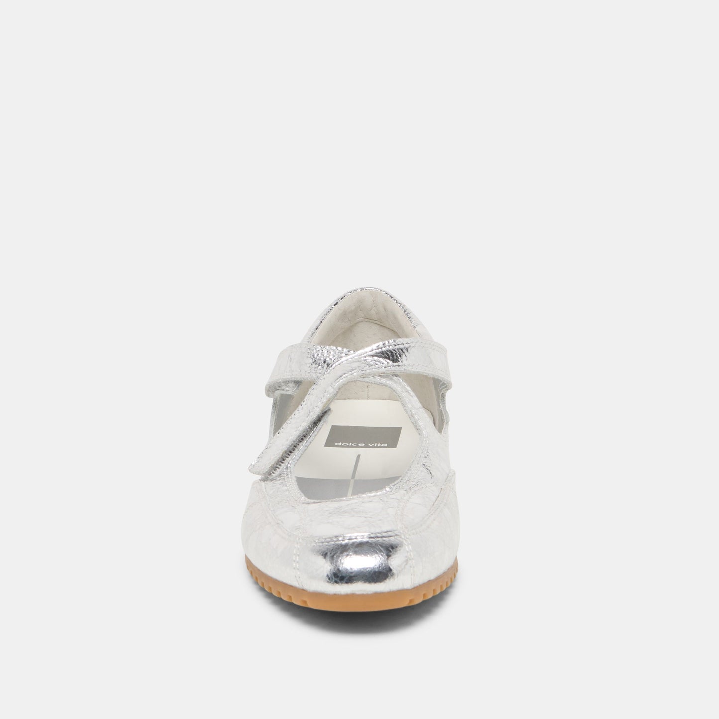 YONO Silver Distressed Leather Ballet Sneaker Flats Dolce Vita Discount