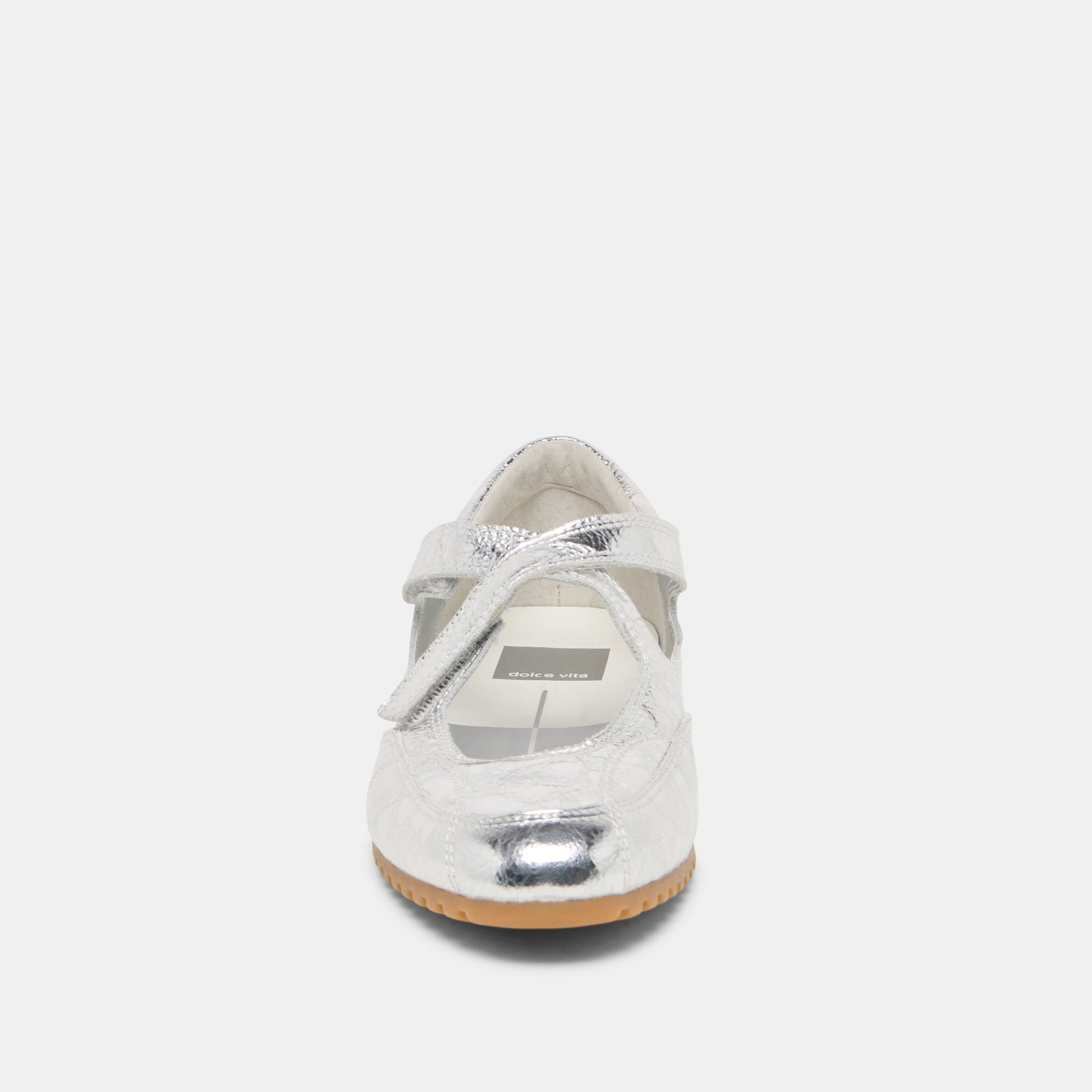 YONO Silver Distressed Leather Ballet Sneaker Flats Dolce Vita Discount