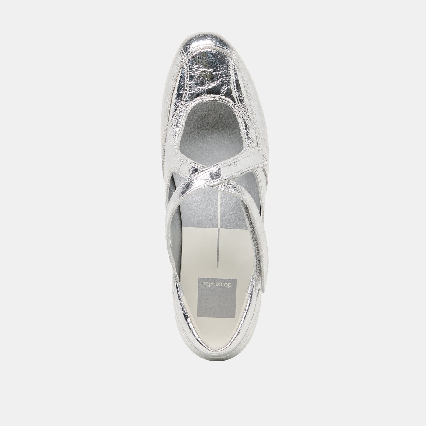 YONO Silver Distressed Leather Ballet Sneaker Flats Dolce Vita Discount