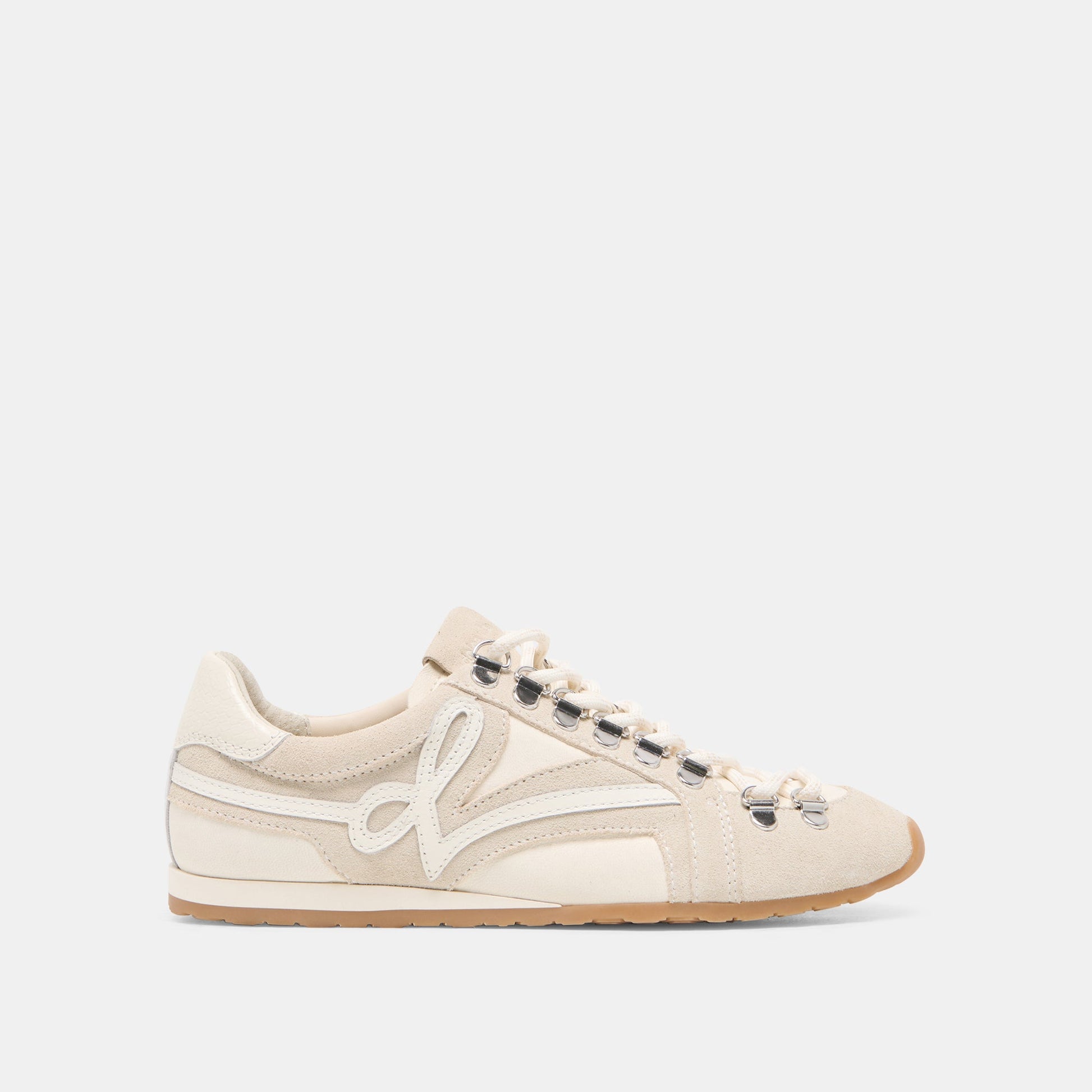 DEACON Ivory Suede Lace-Up Sneakers Dolce Vita Sale