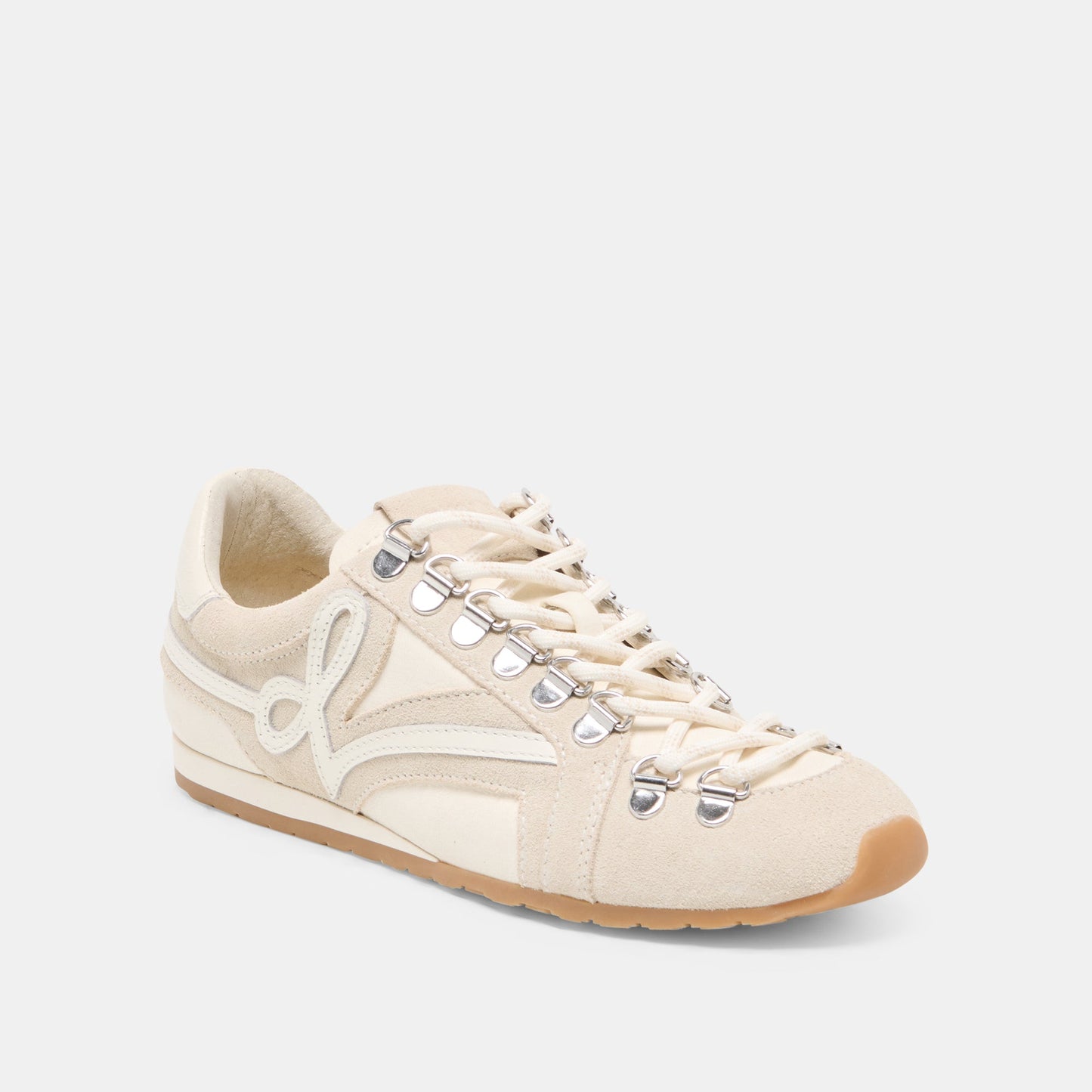 DEACON Ivory Suede Lace-Up Sneakers Dolce Vita Sale