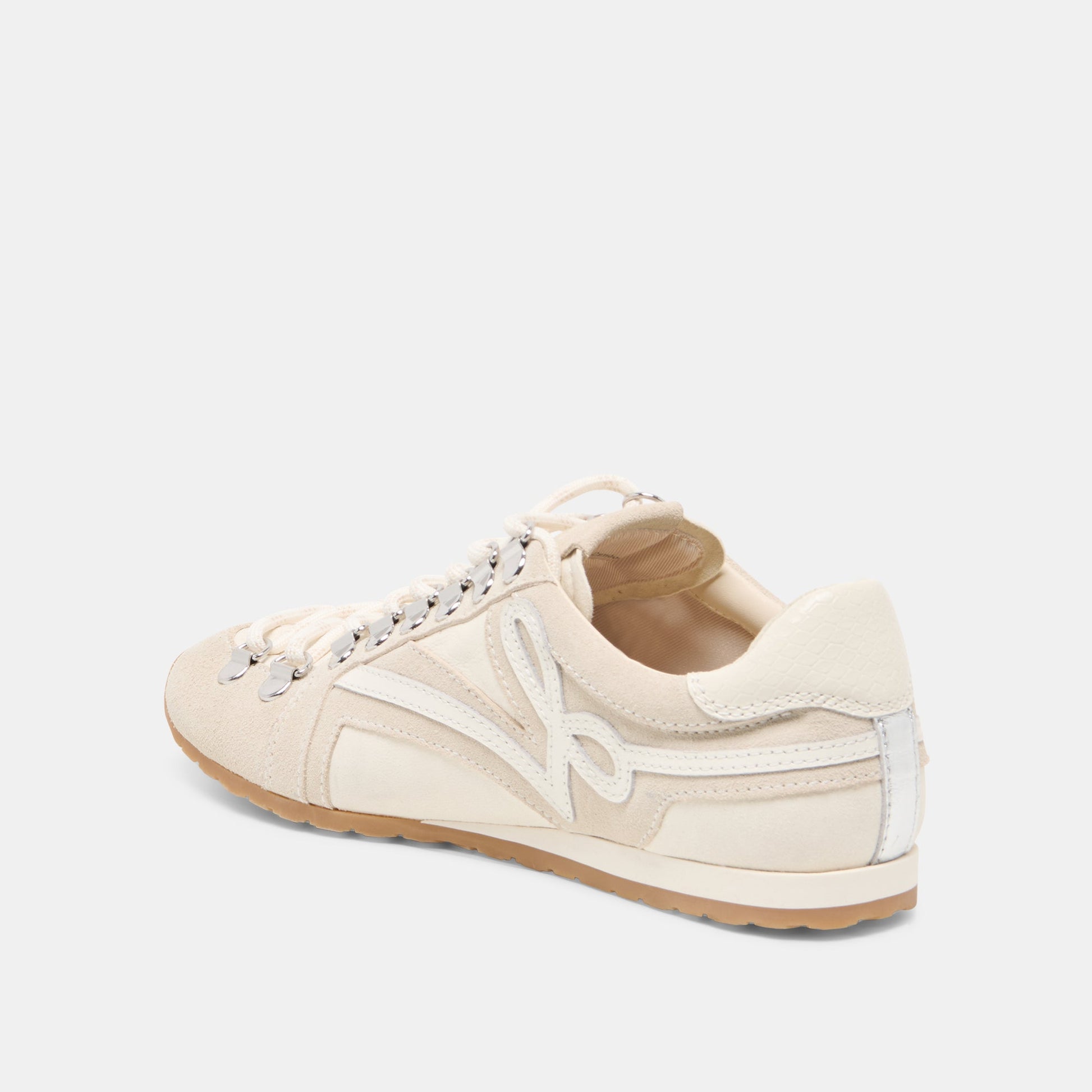 DEACON Ivory Suede Lace-Up Sneakers Dolce Vita Sale