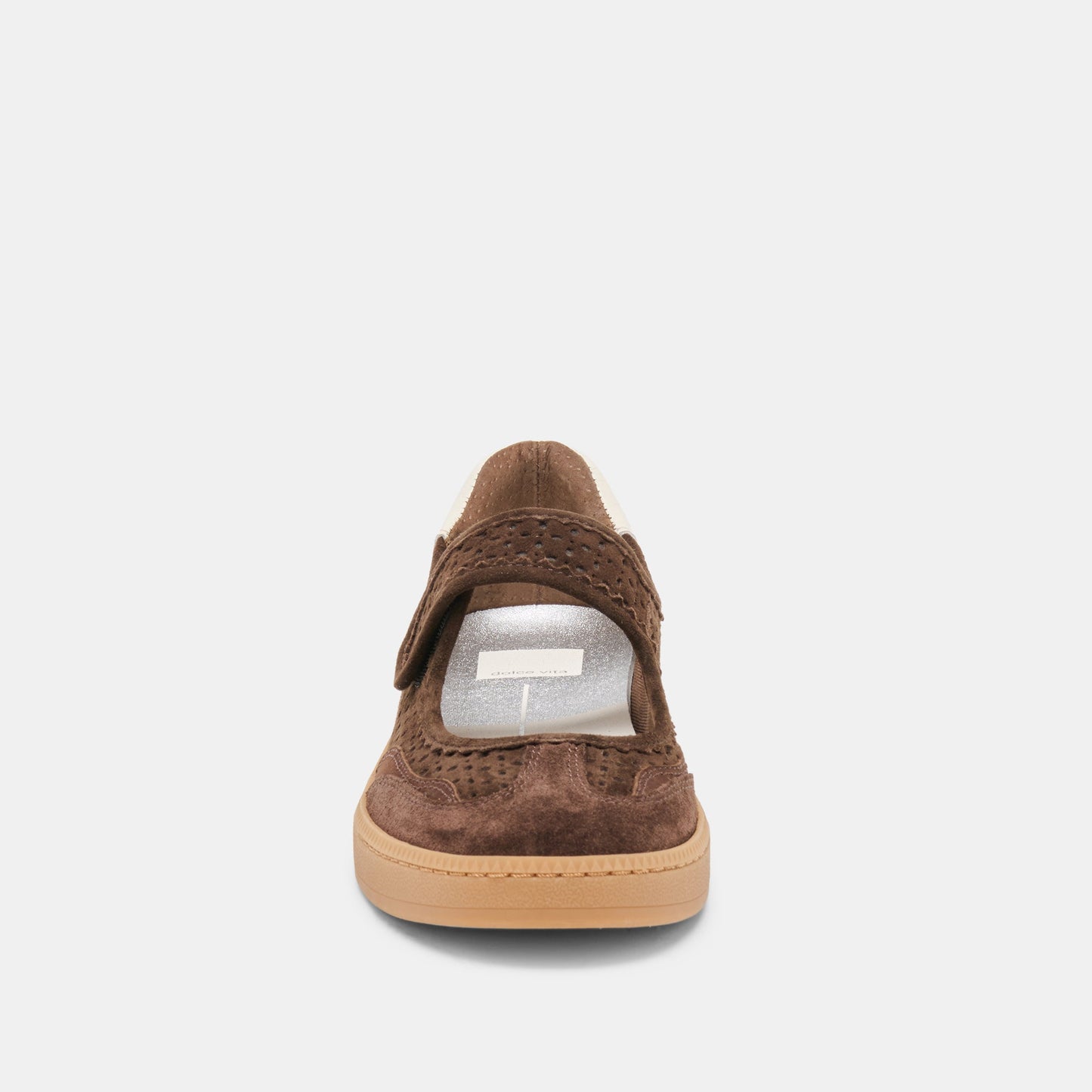 NANET Dk Brown Perforated Suede Mary-Jane Ballet Sneakers Dolce Vita Outlet
