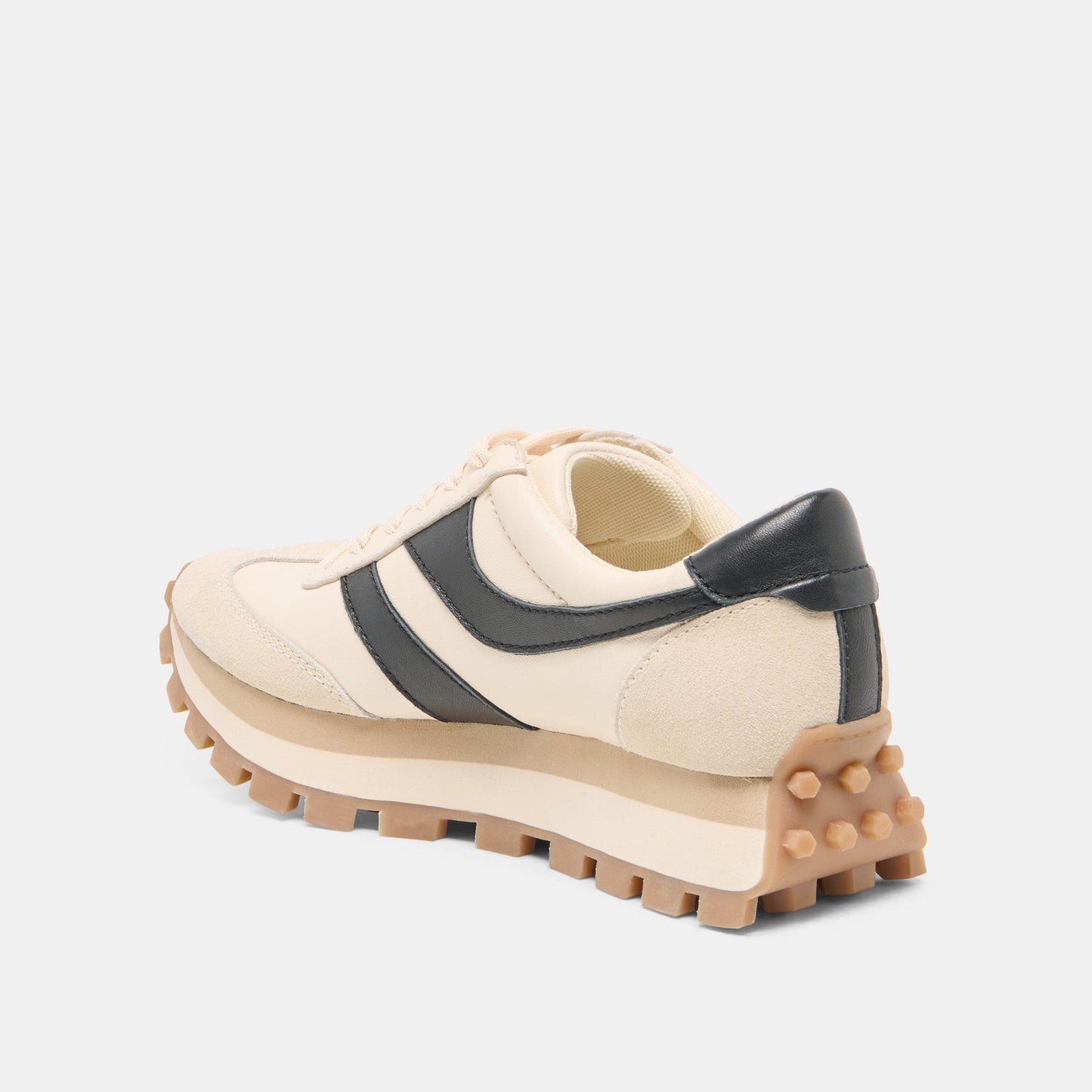 TRESA White Black Leather Platform Sneakers Dolce Vita On sale