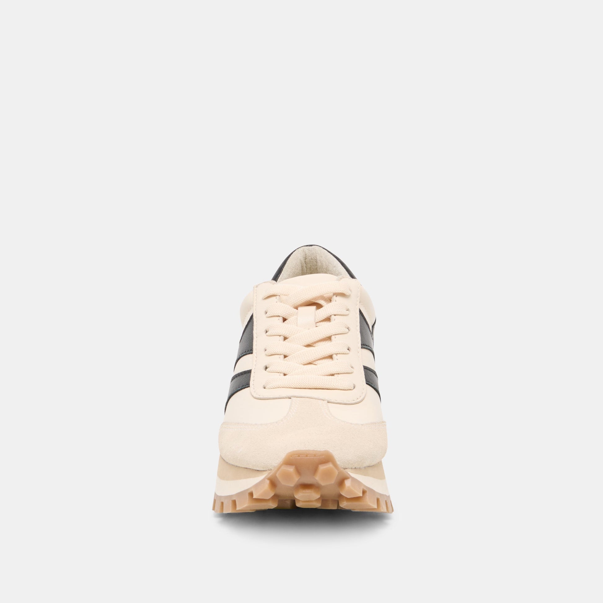 TRESA White Black Leather Platform Sneakers Dolce Vita On sale