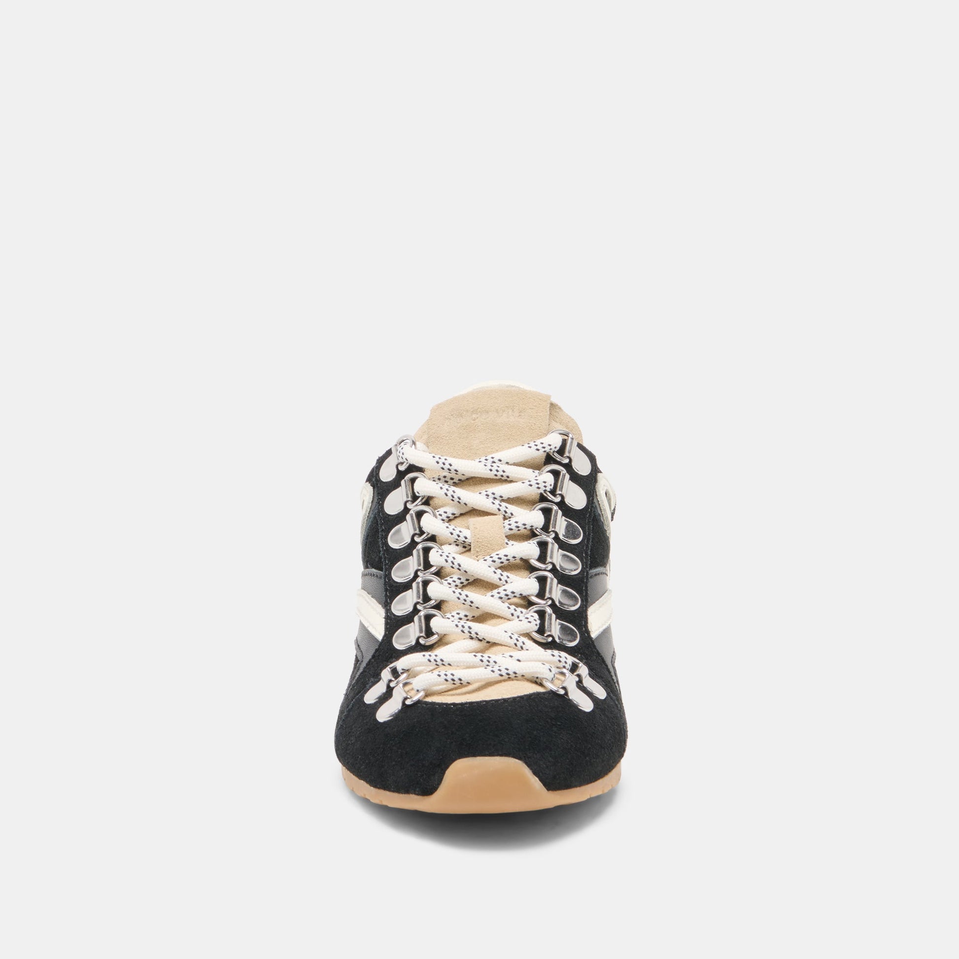 DEACON Black White Suede Lace-Up Sneakers Dolce Vita For sale