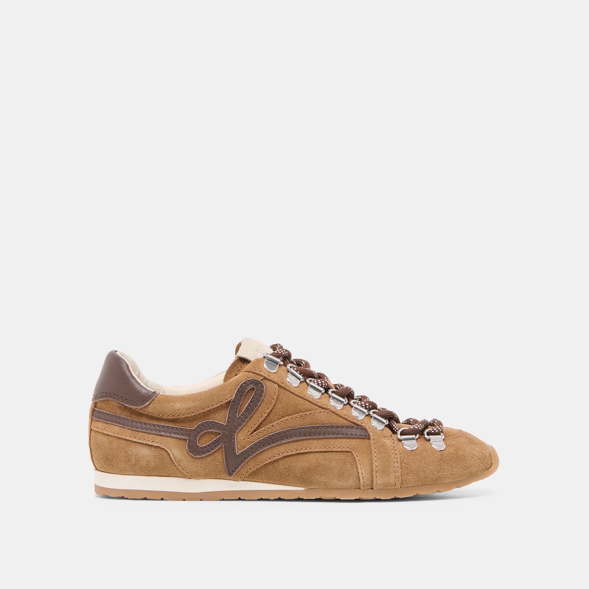 DEACON Lt Brown Suede Lace-Up Sneakers Dolce Vita New