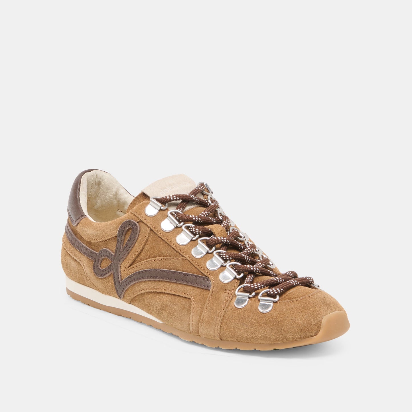 DEACON Lt Brown Suede Lace-Up Sneakers Dolce Vita New