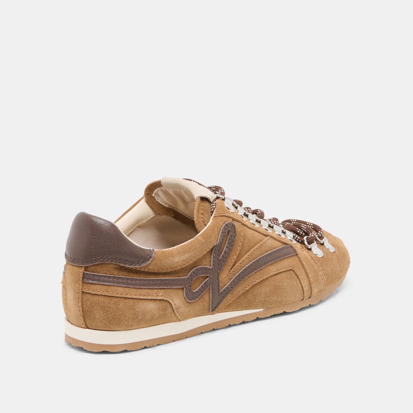 DEACON Lt Brown Suede Lace-Up Sneakers Dolce Vita New