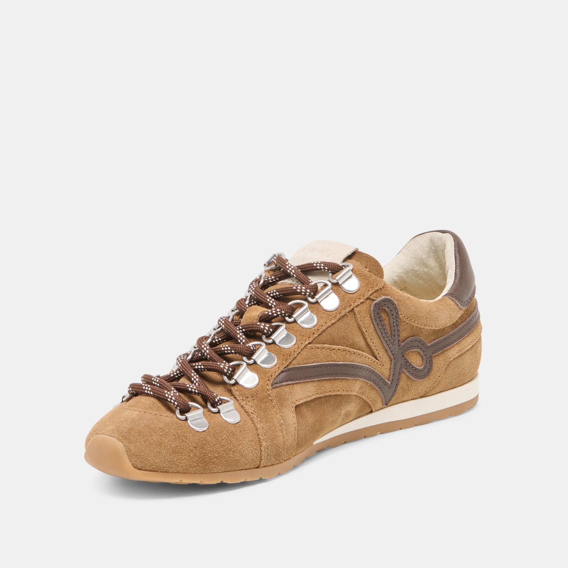 DEACON Lt Brown Suede Lace-Up Sneakers Dolce Vita New