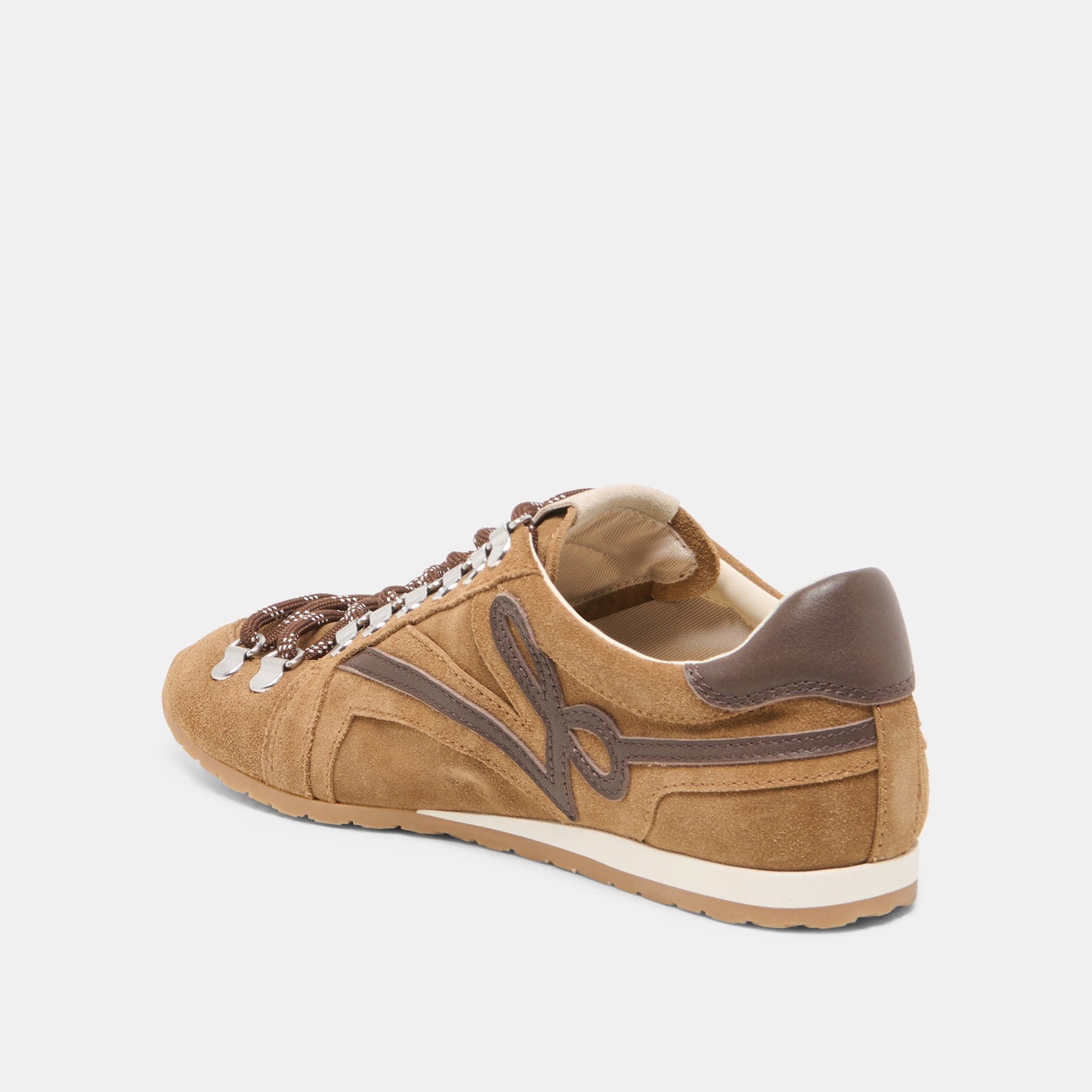 DEACON Lt Brown Suede Lace-Up Sneakers Dolce Vita New