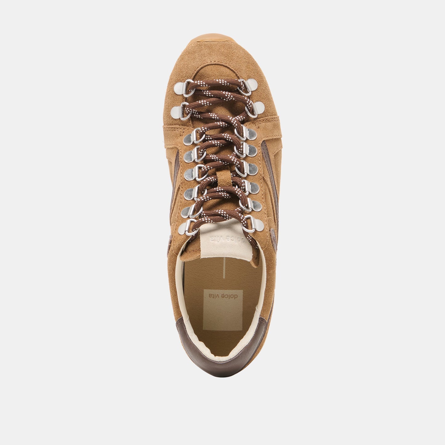 DEACON Lt Brown Suede Lace-Up Sneakers Dolce Vita New